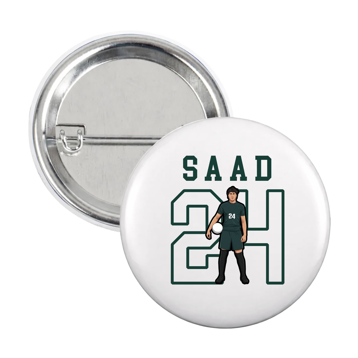 Game Day Button — Shirsey in White