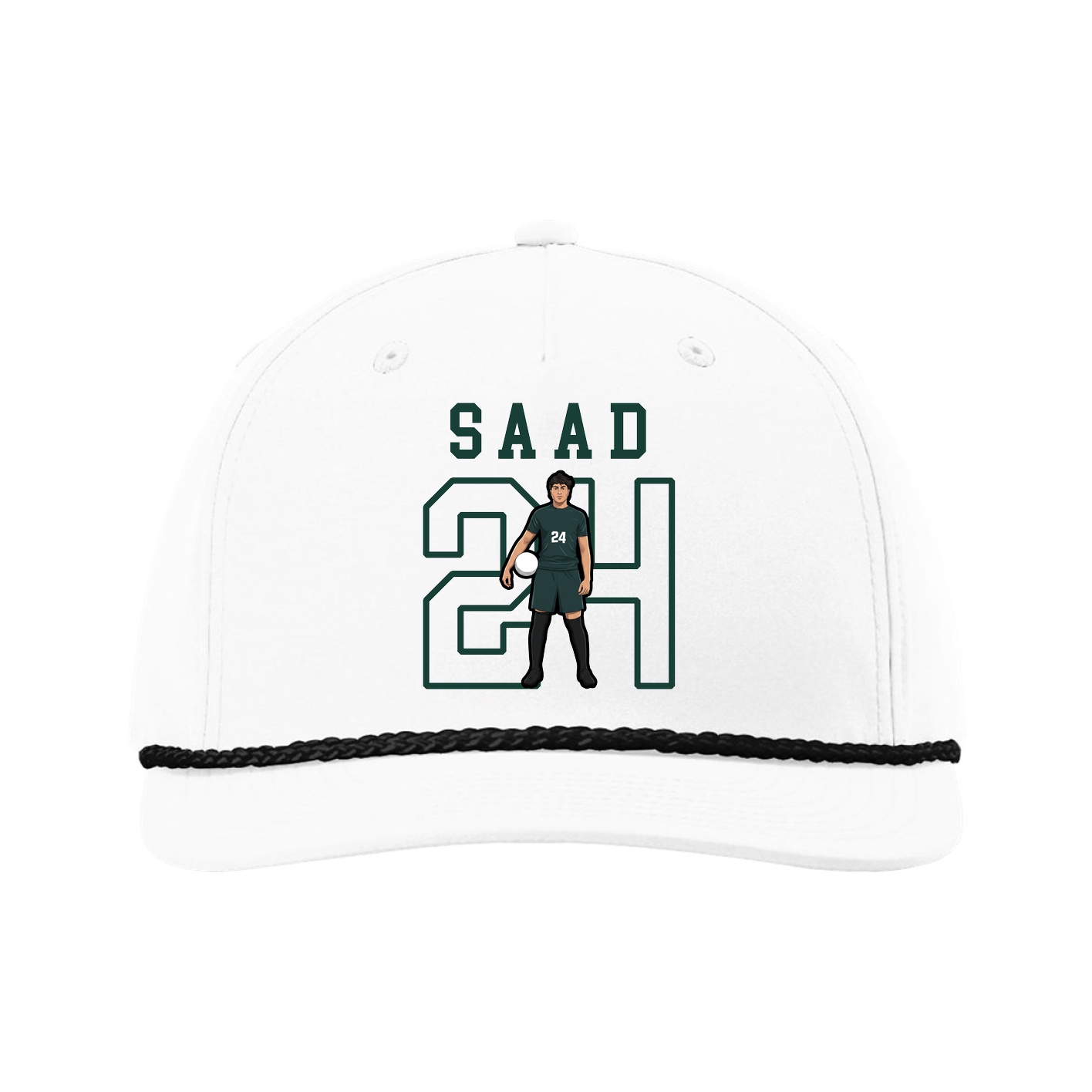 Five-Panel Classic Rope Cap — Shirsey in White