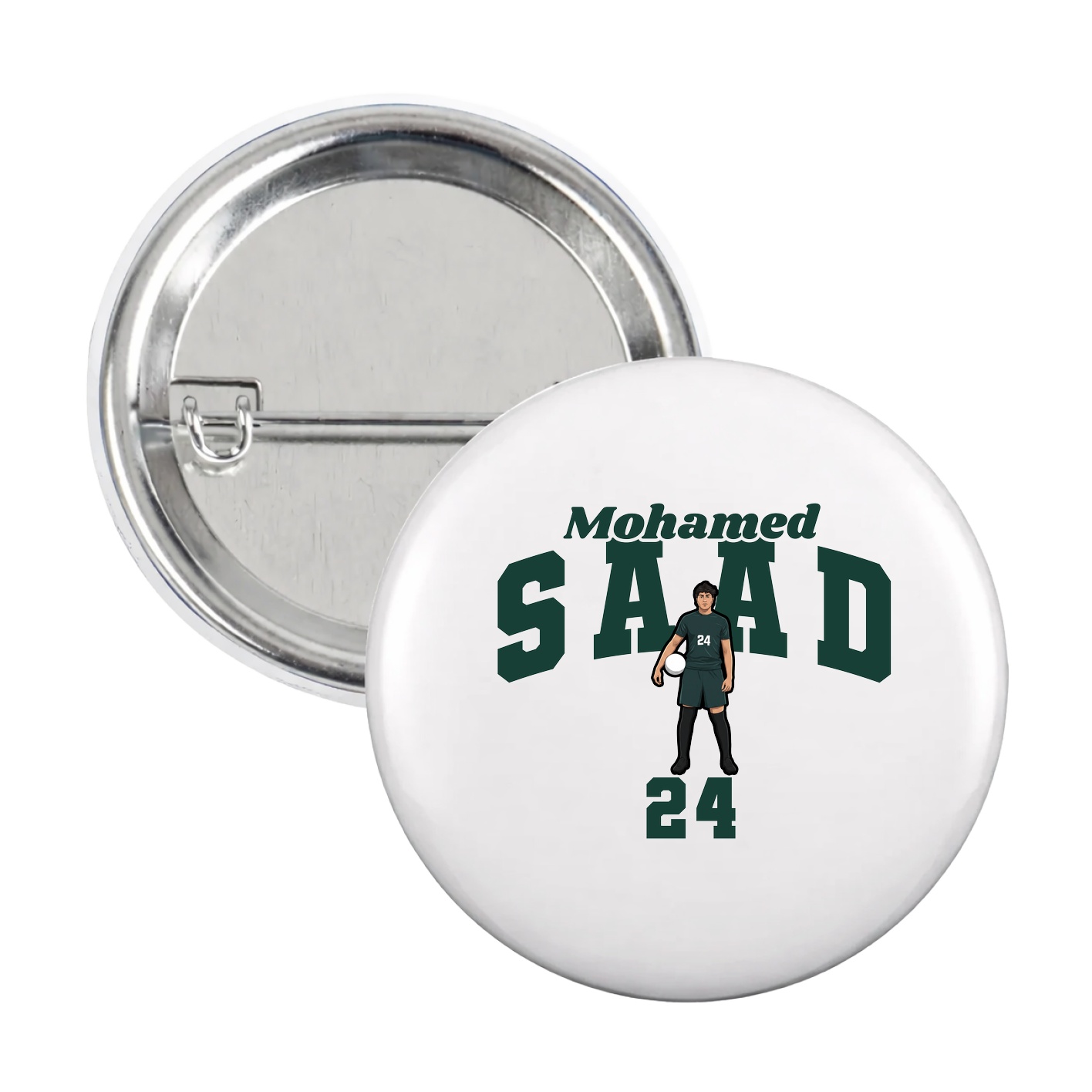 Game Day Button — Signature Arch in White