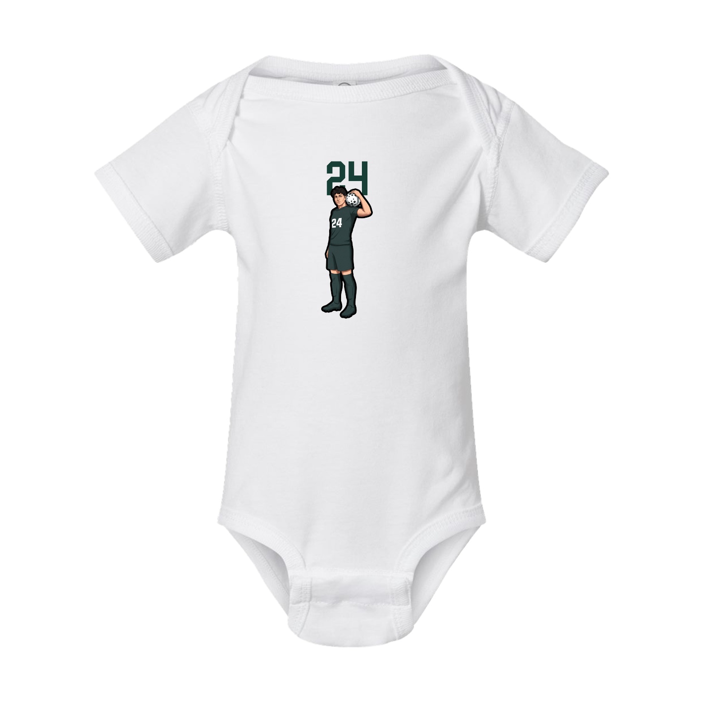 Baby Onesie — Number Top in White