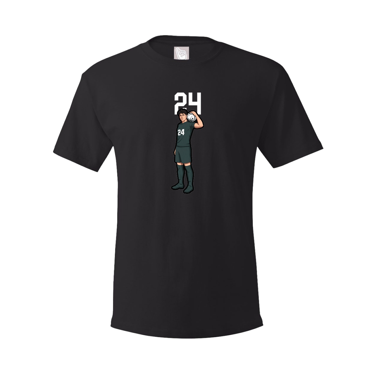 Youth Tee — Number Top in Black
