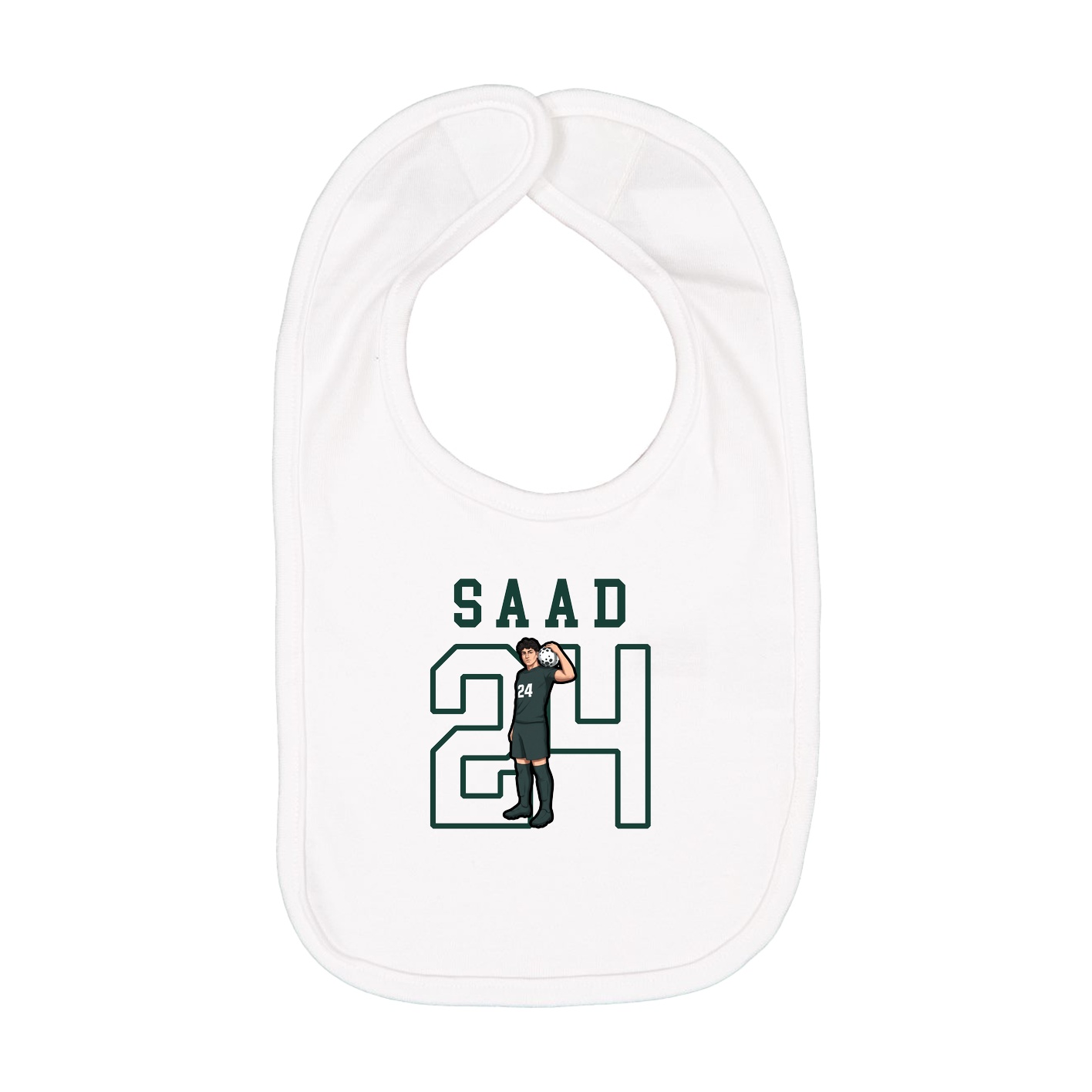 Infant Bib — Shirsey in White