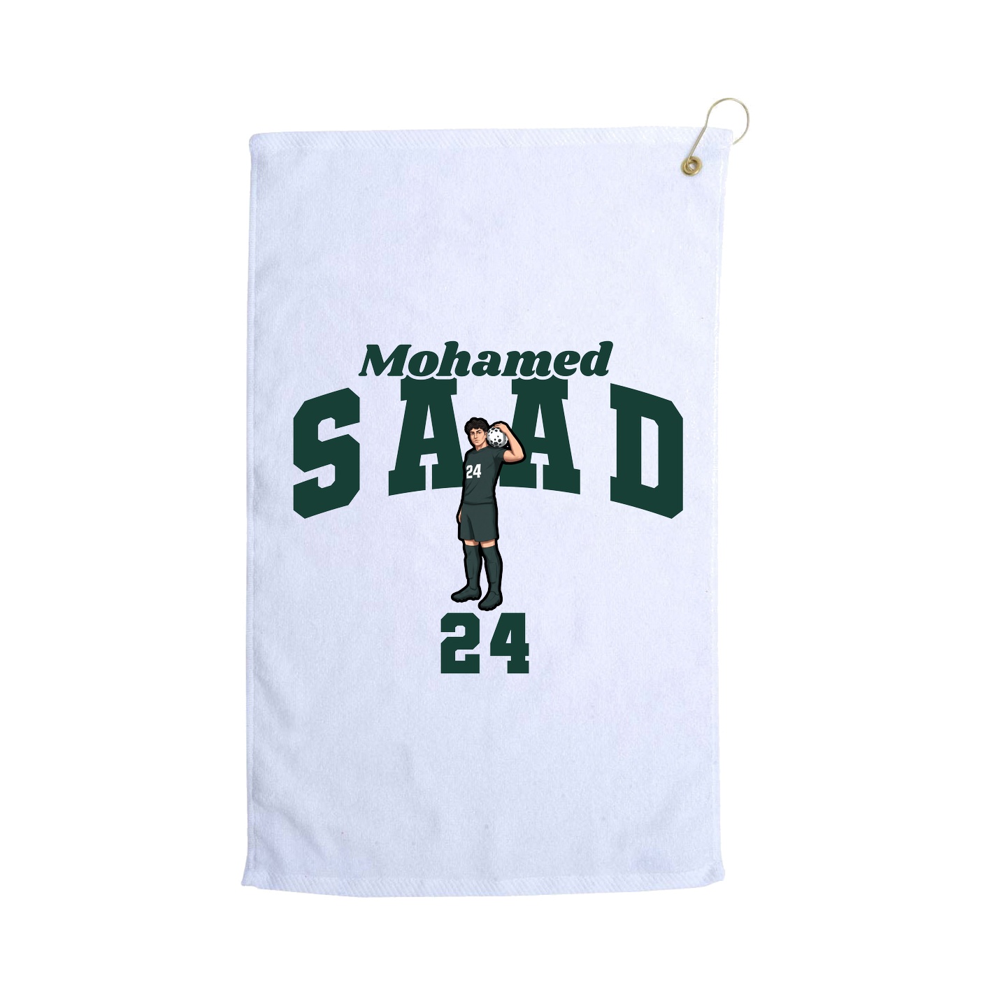 Golf Towel — Signature Arch in White