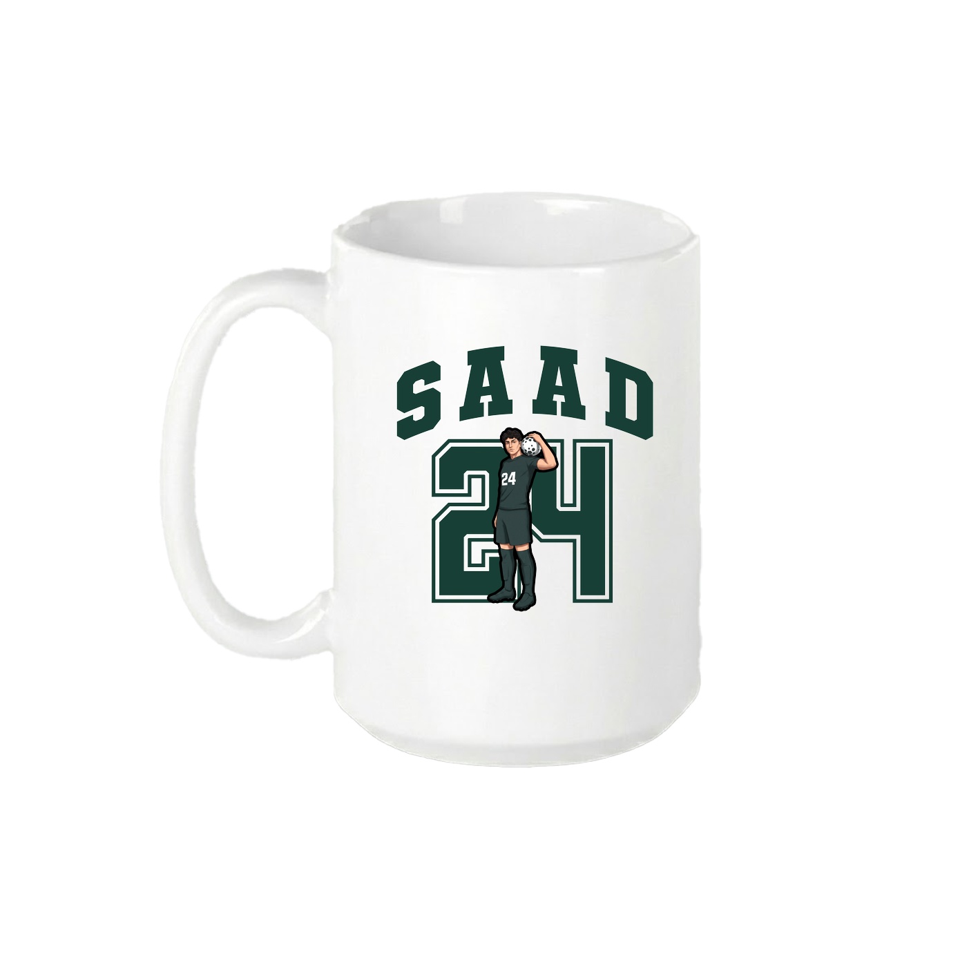 15oz Coffee Mug — Number in White