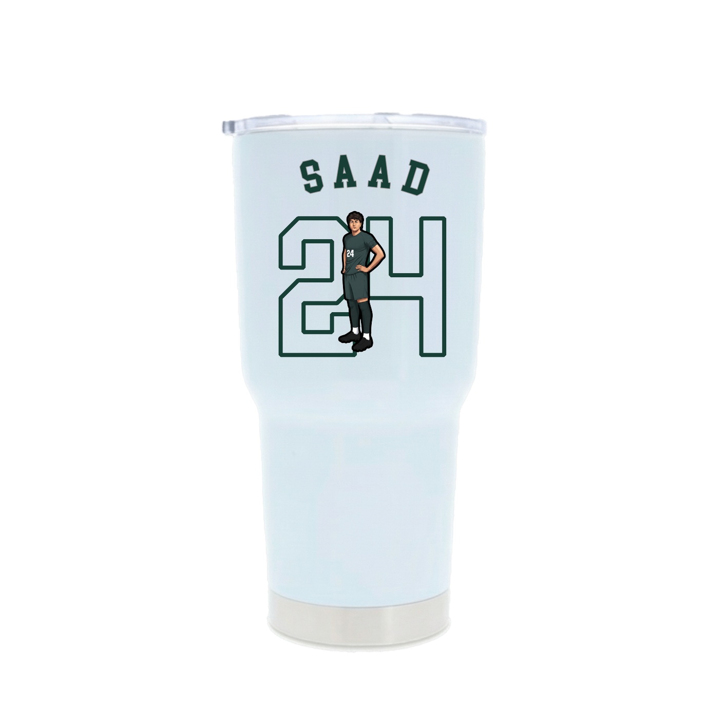 30oz Stainless Steel Tumbler — Shirsey Arch in White