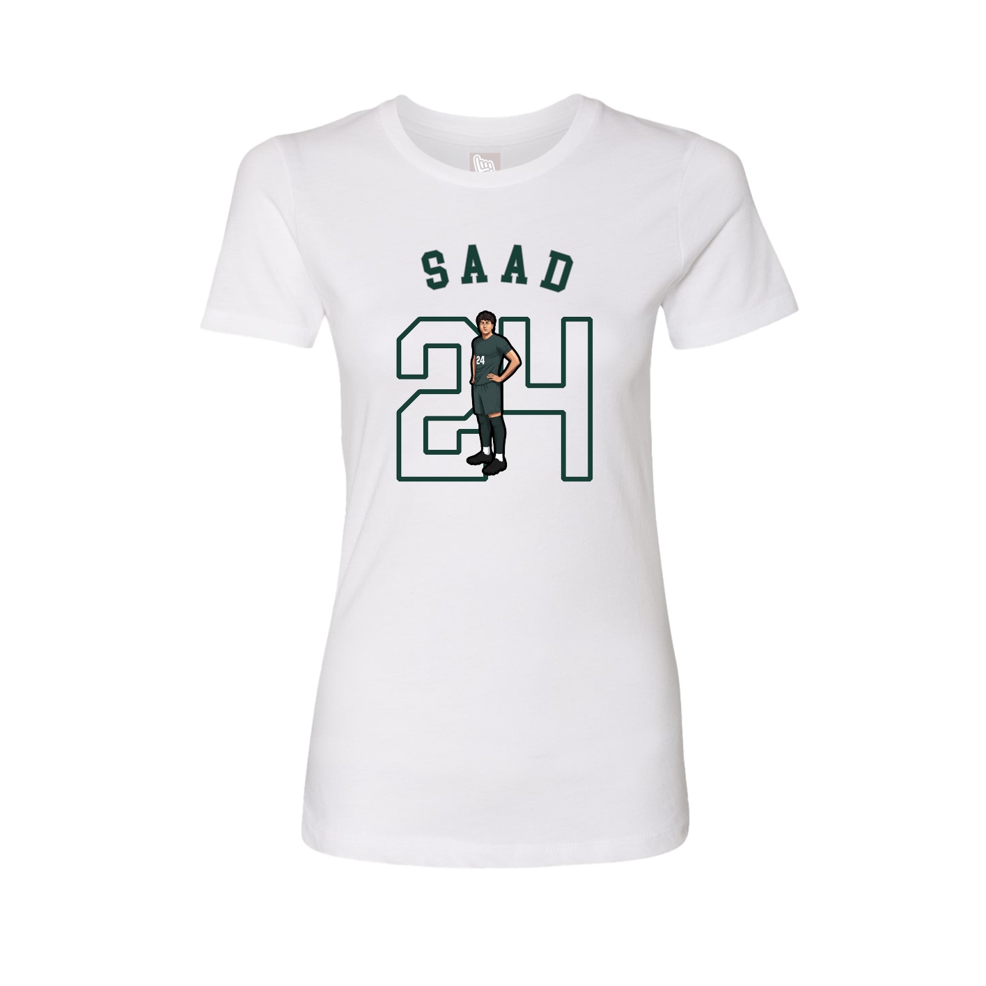 Fitted Women's Tee — Shirsey Arch in White