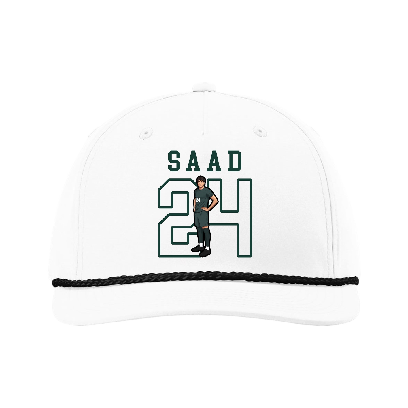 Five-Panel Classic Rope Cap — Shirsey in White