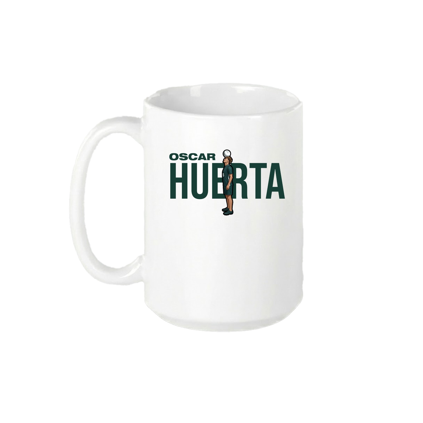 15oz Coffee Mug — Player Name in White