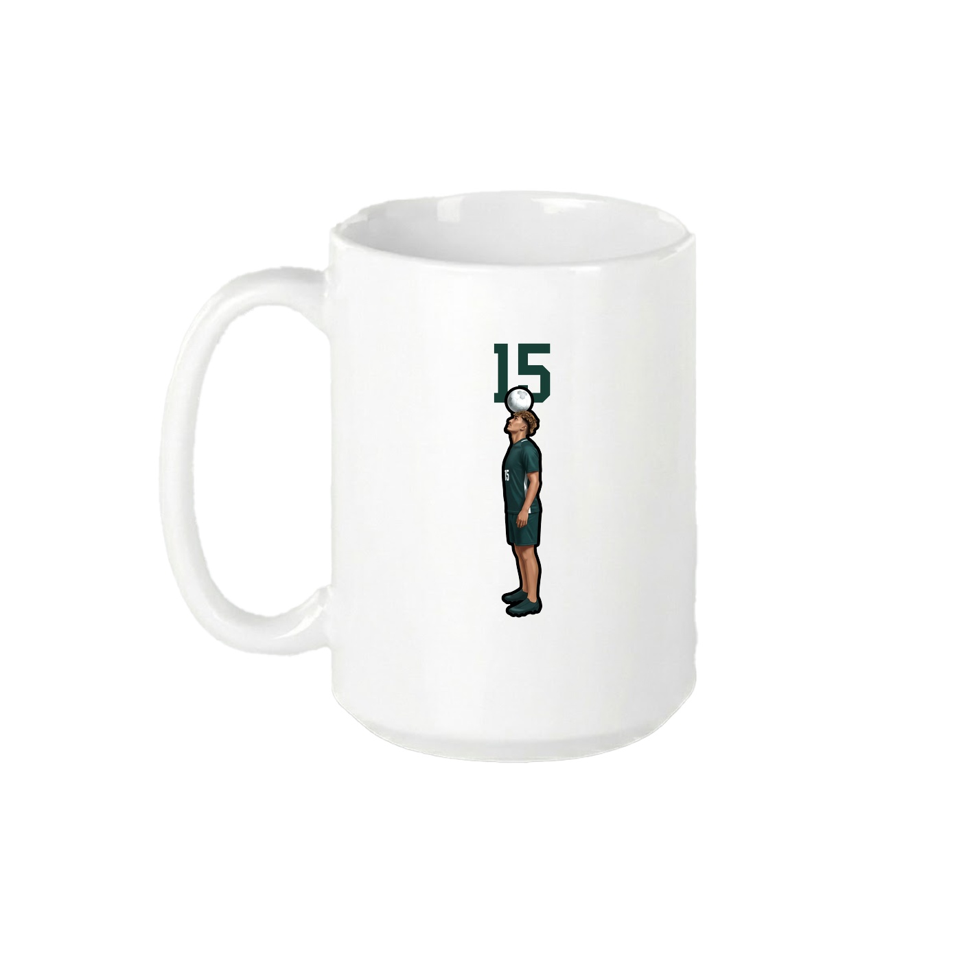 15oz Coffee Mug — Number Top in White