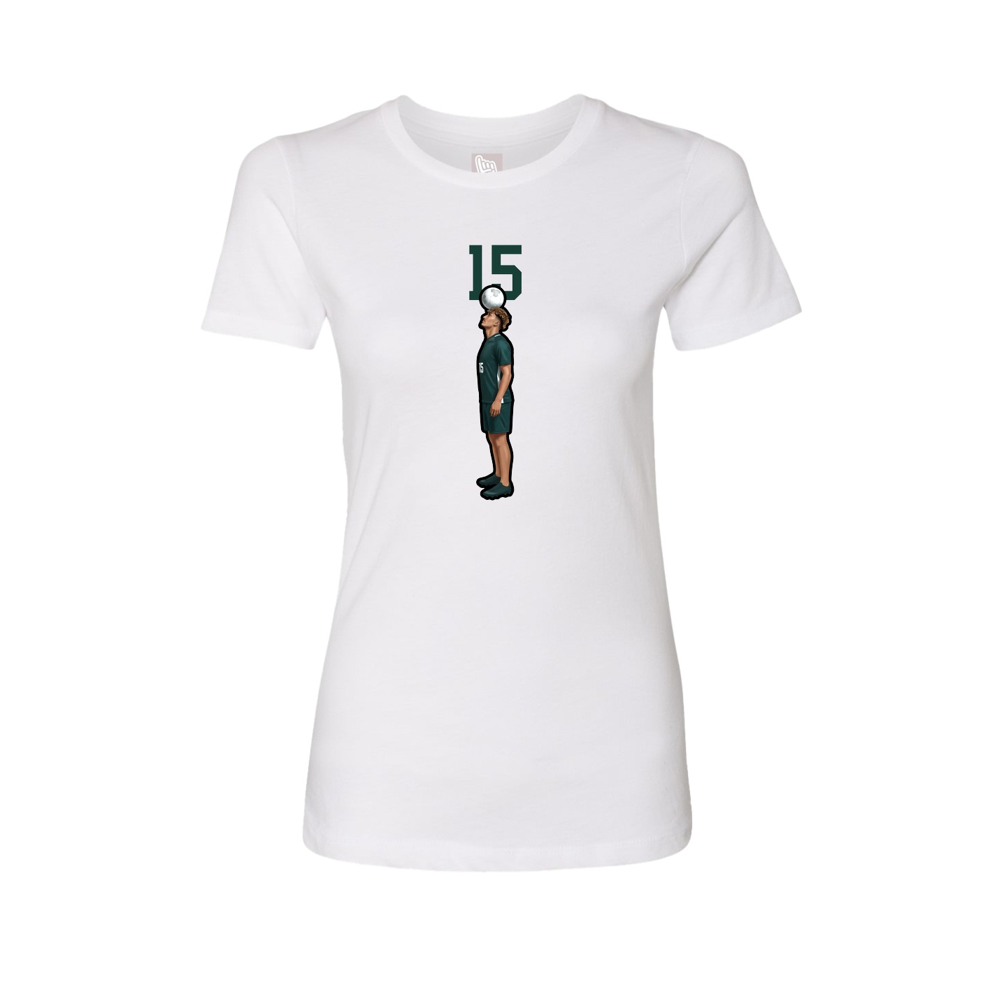 Fitted Women's Tee — Number Top in White
