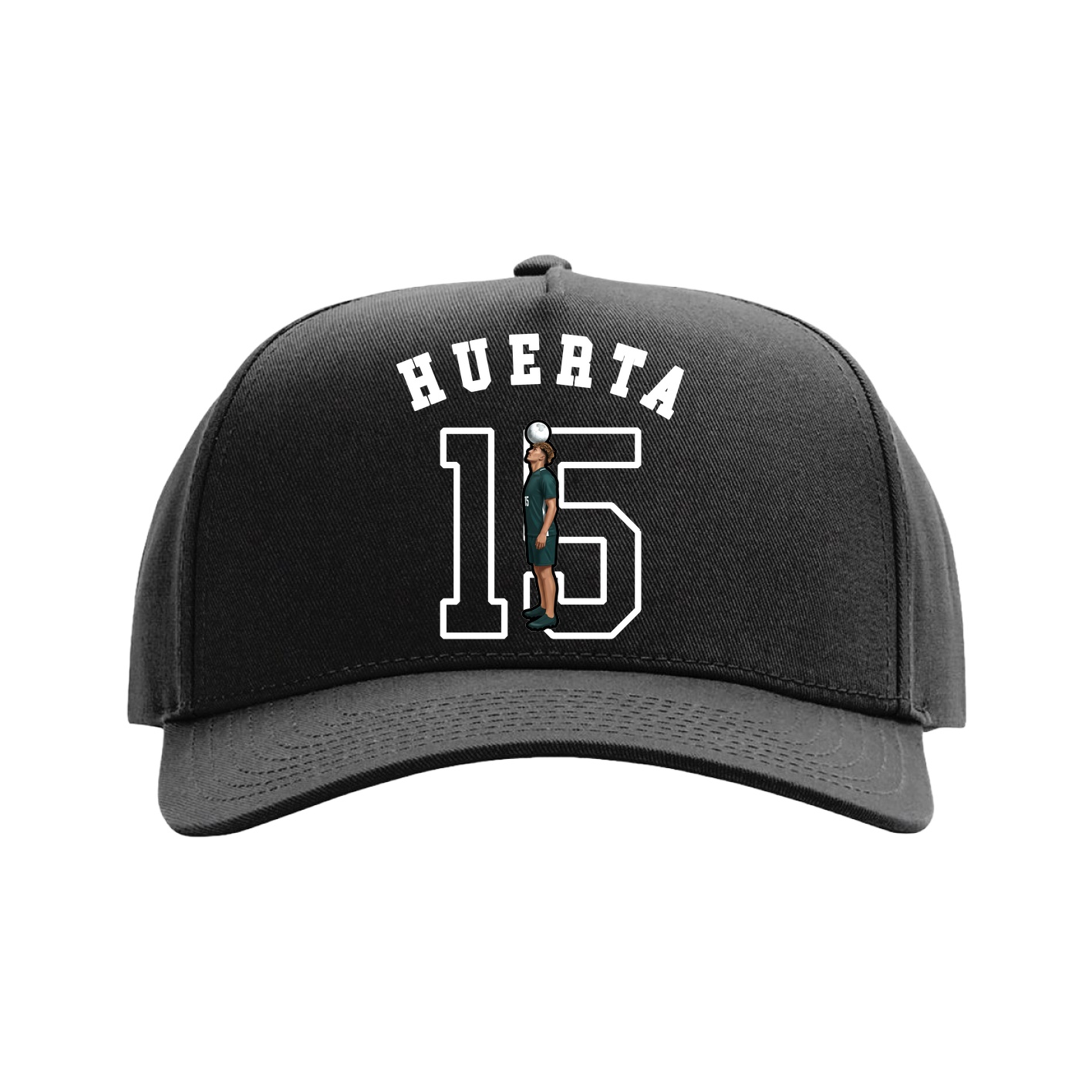 Full Fabric Five-Panel Champ Cap — Shirsey Arch in Black