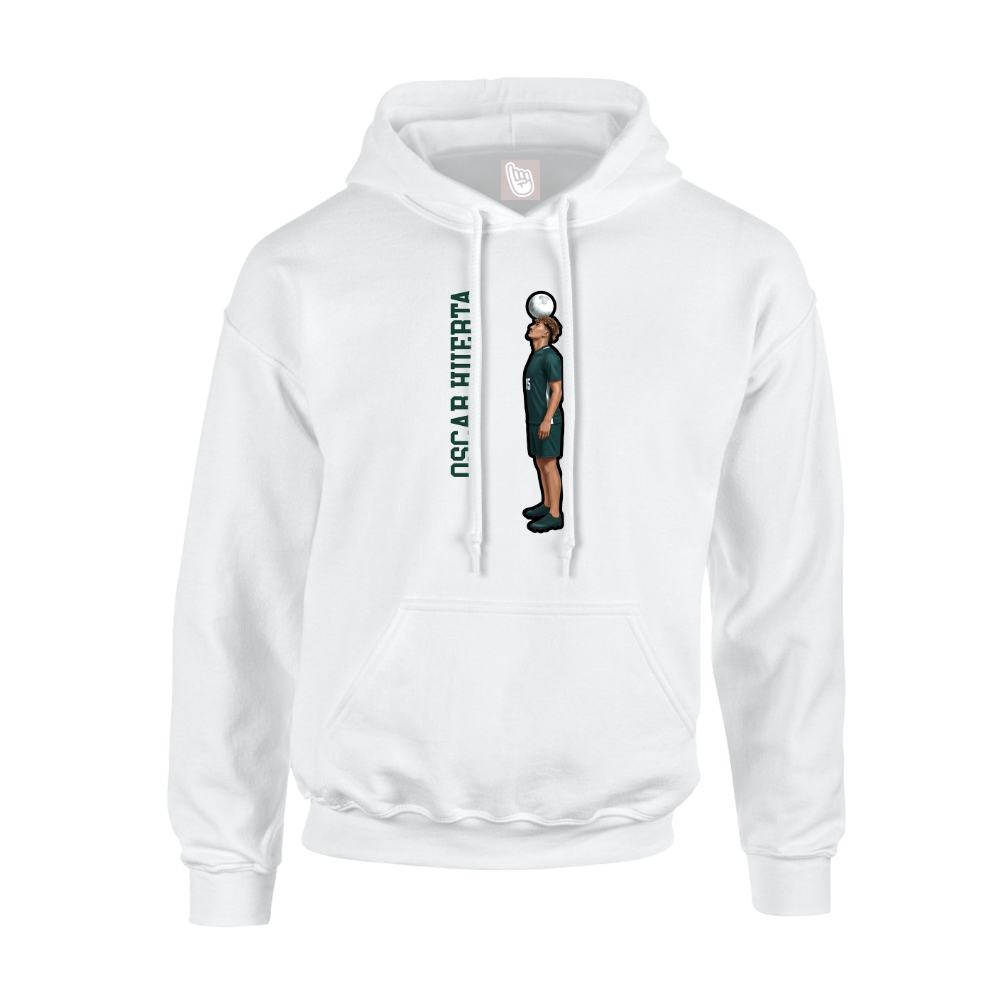 Hoodie — Name Vertical in White
