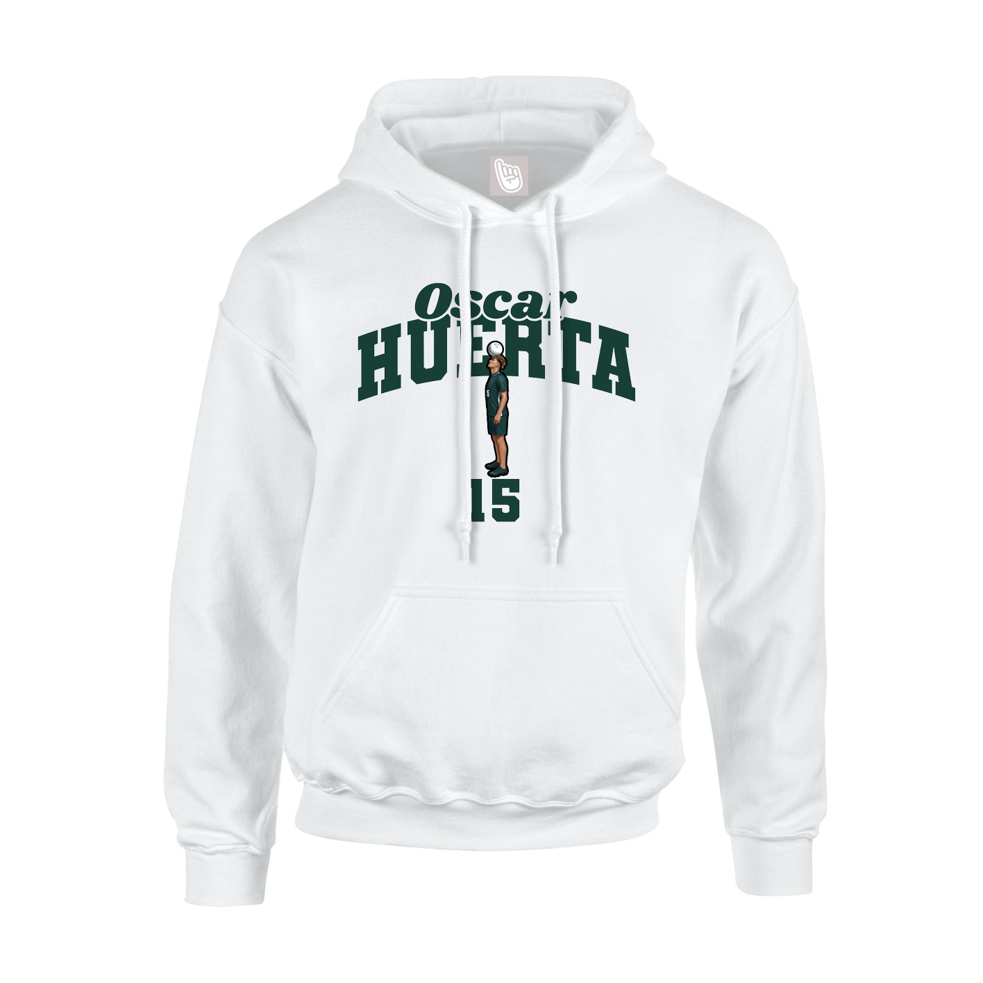 Hoodie — Signature Arch in White