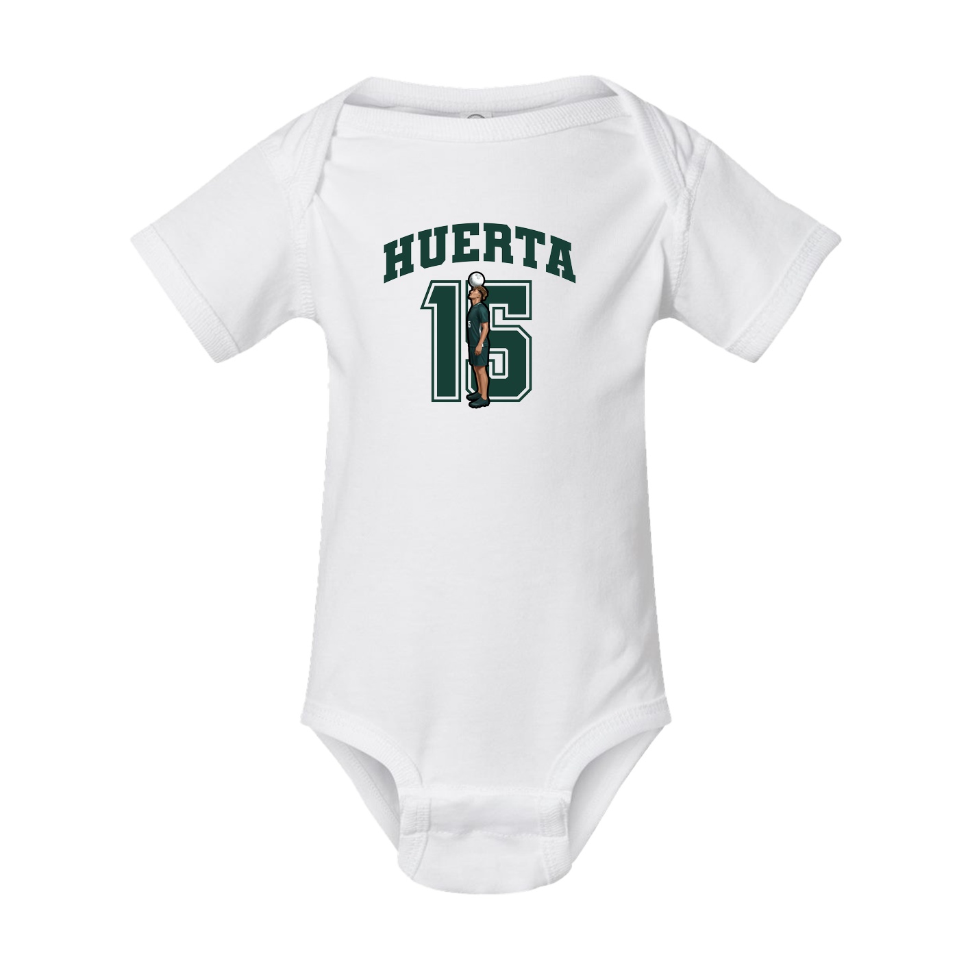 Baby Onesie — Number in White