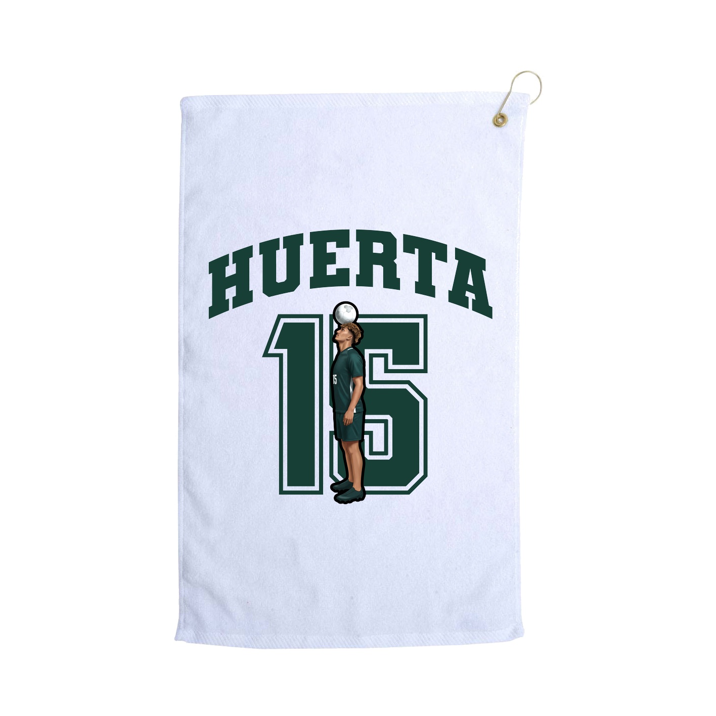 Golf Towel — Number in White