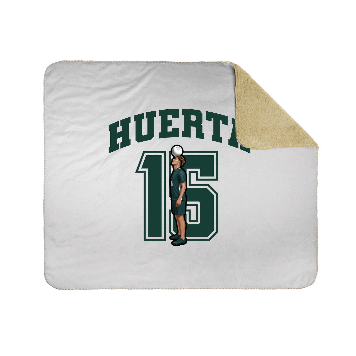 Throw Blanket — Number in White