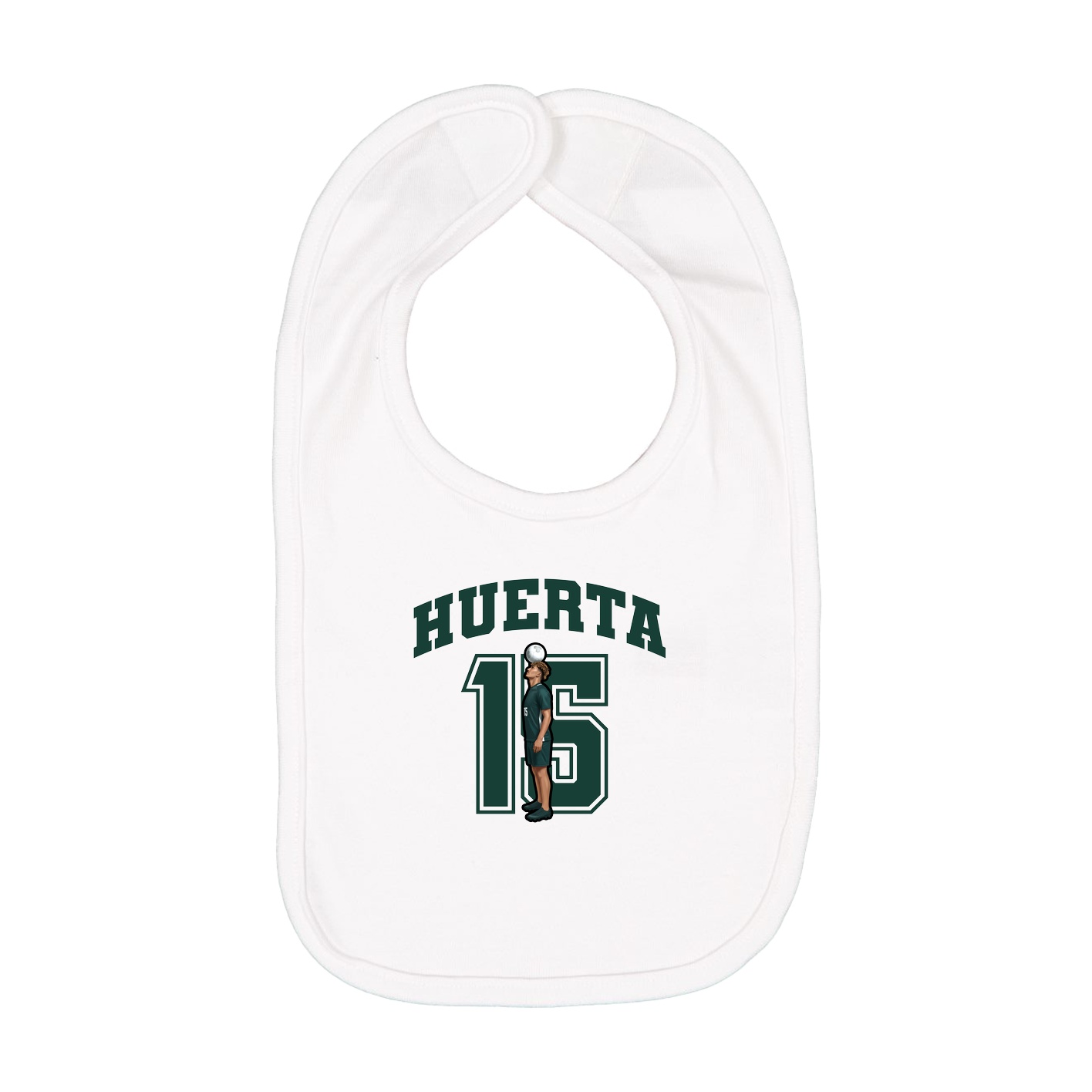 Infant Bib — Number in White