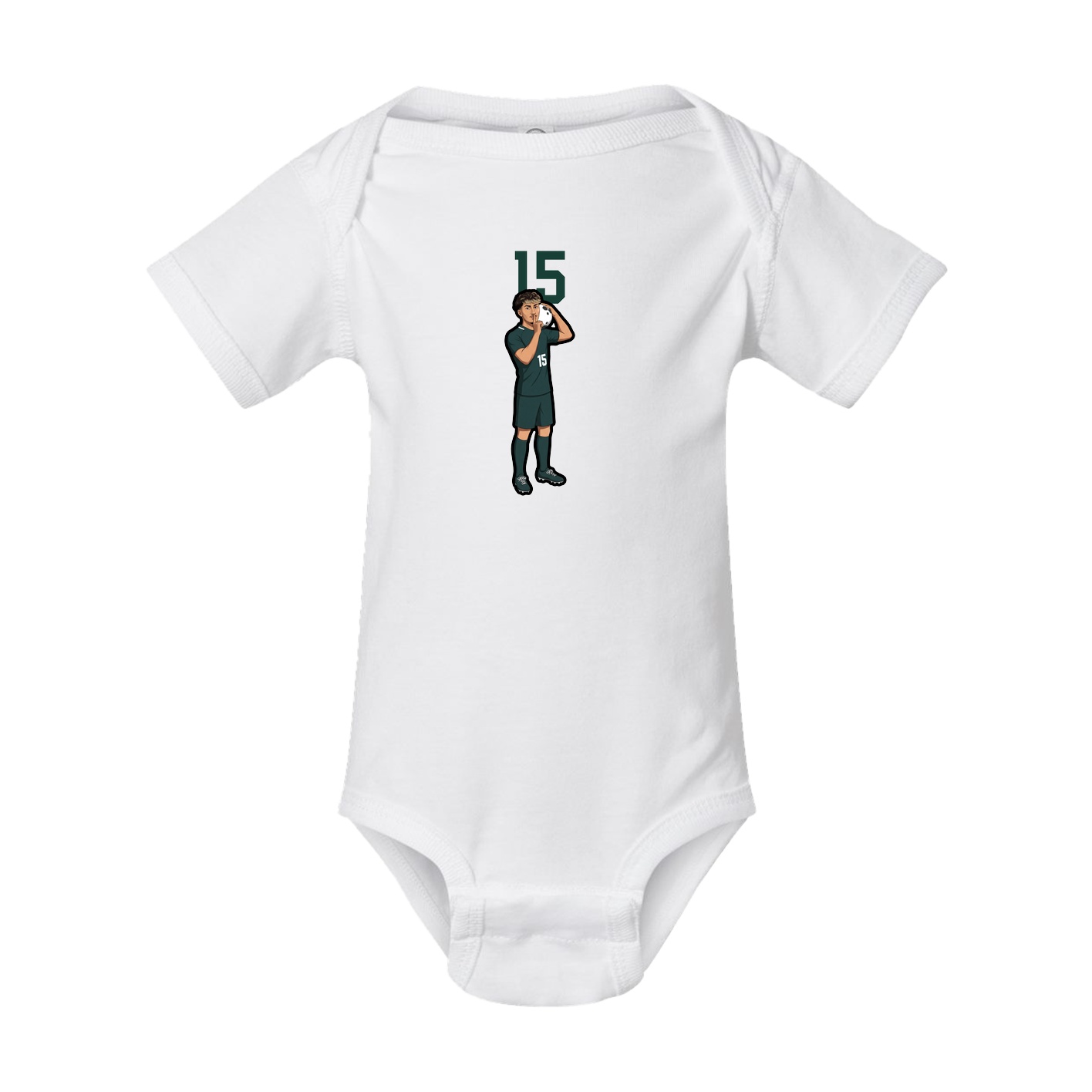 Baby Onesie — Number Top in White