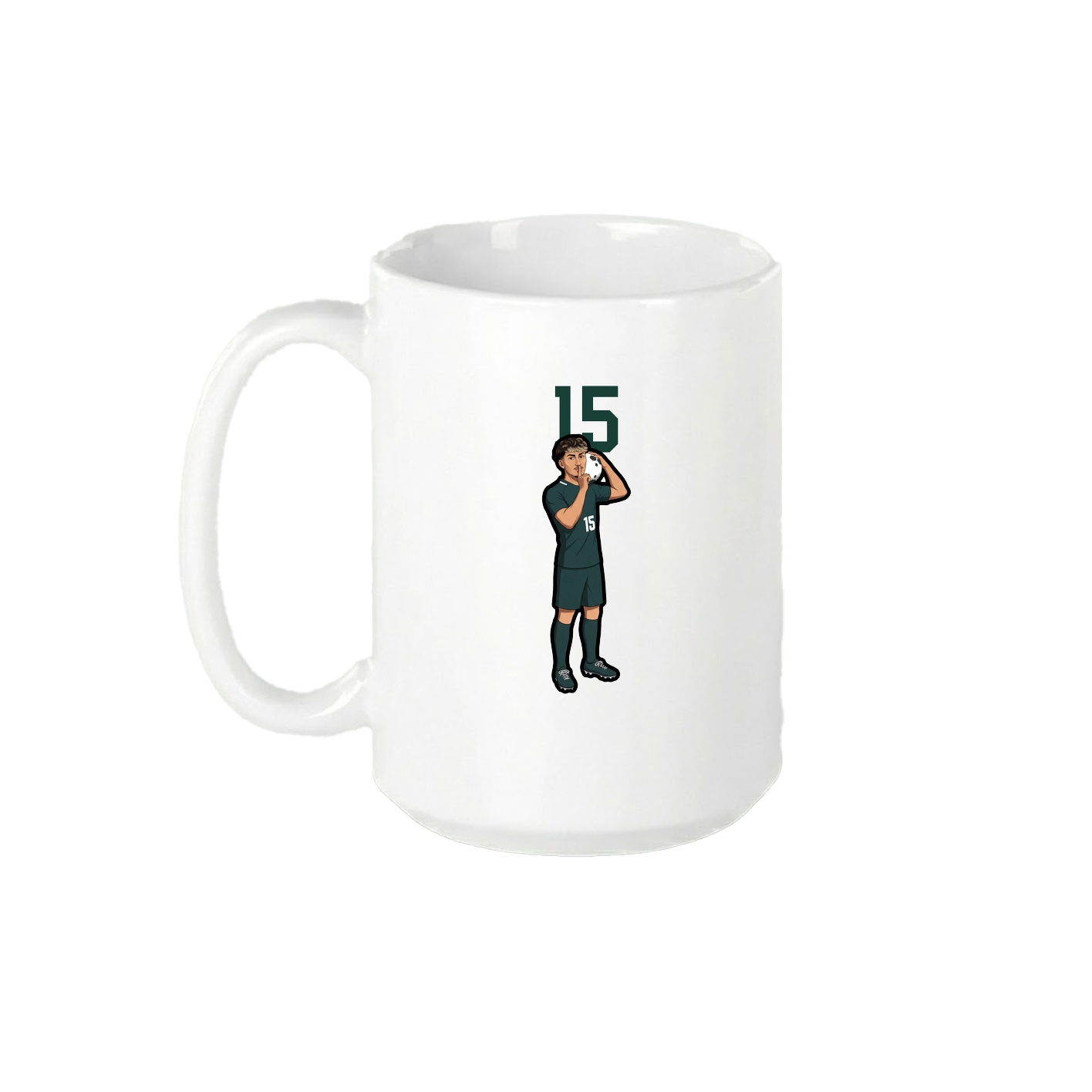 15oz Coffee Mug — Number Top in White