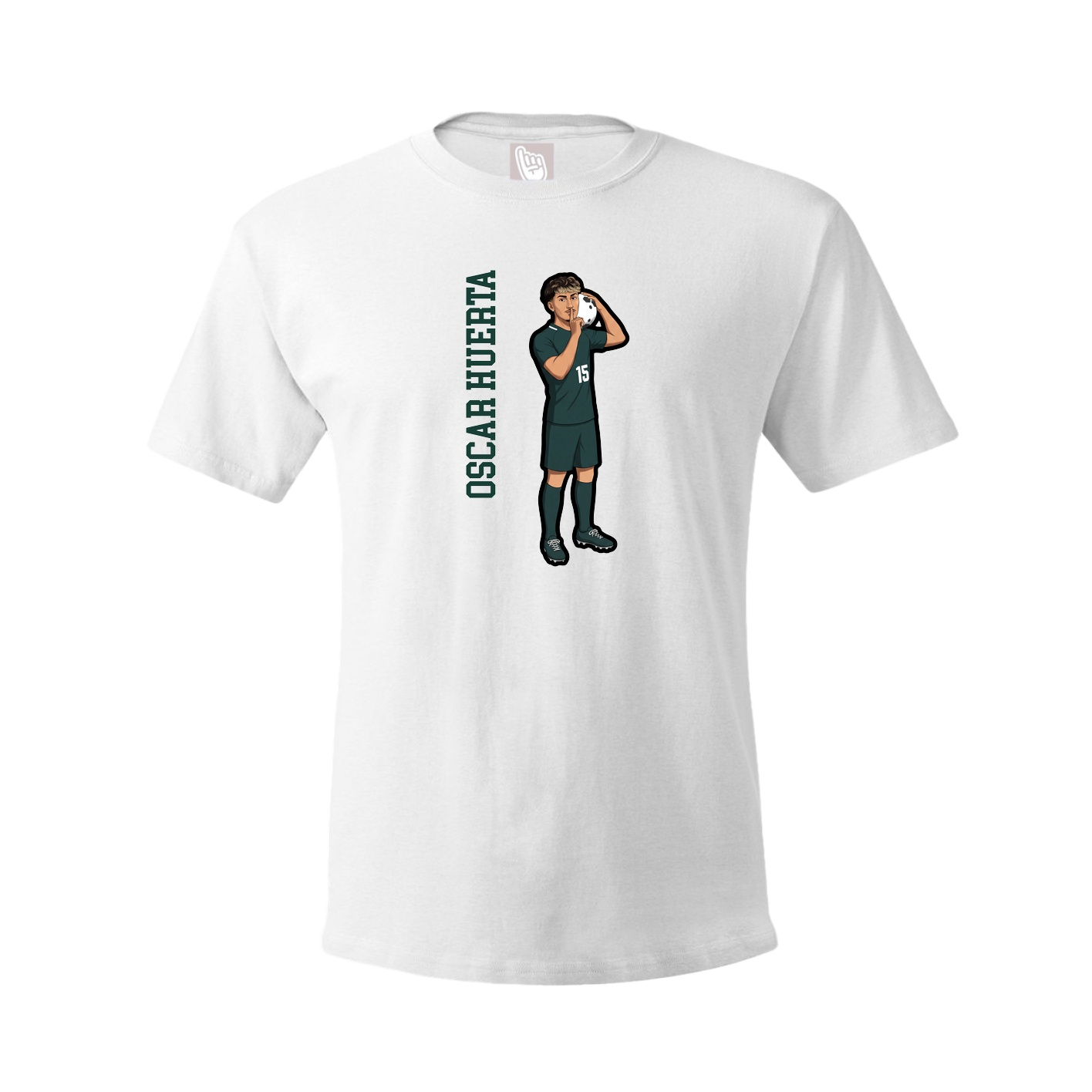 Tee — Name Vertical in White