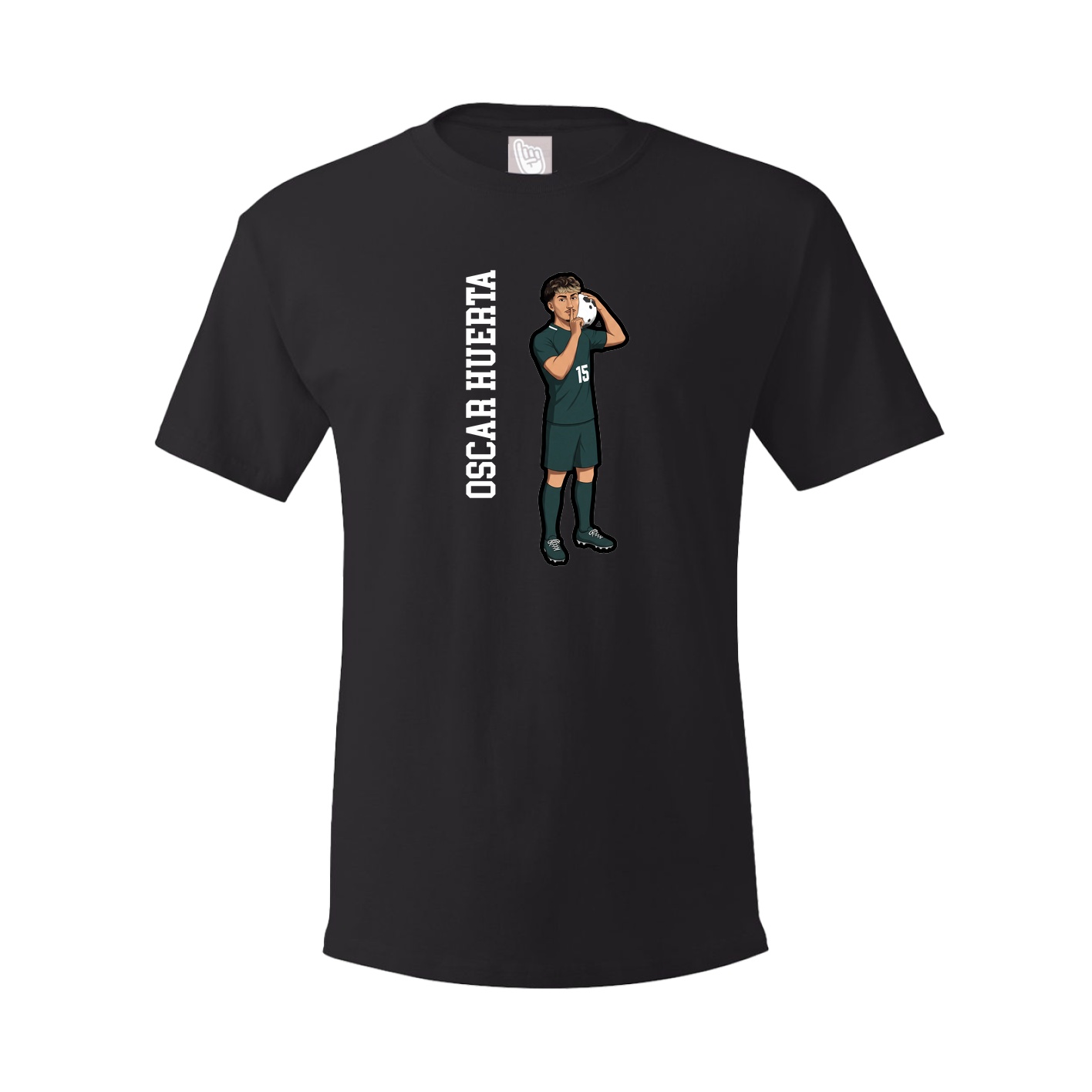 Youth Tee — Name Vertical in Black