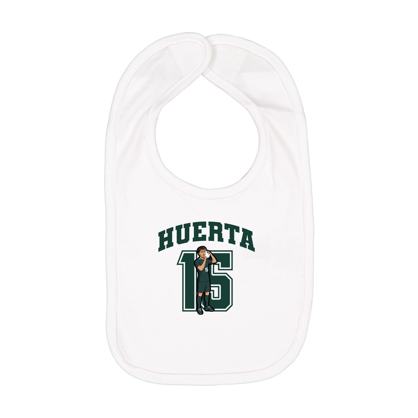 Infant Bib — Number in White