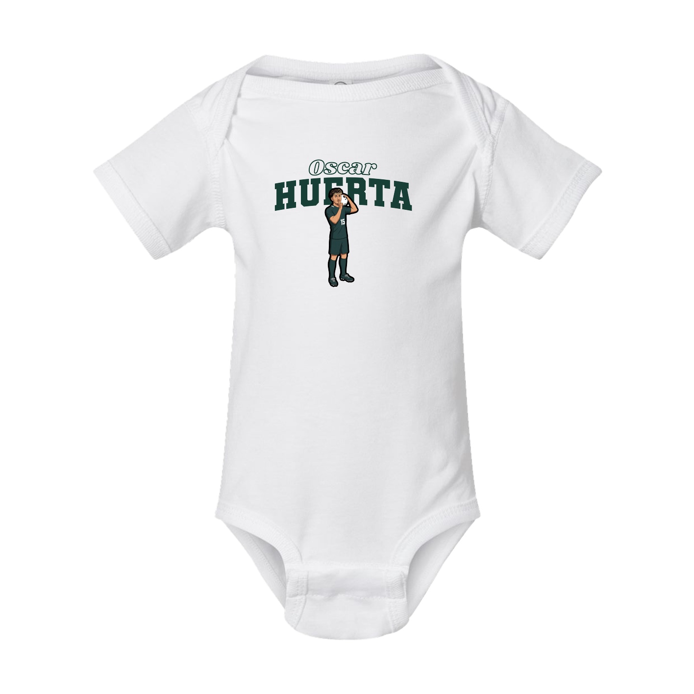 Baby Onesie — Name Arch in White