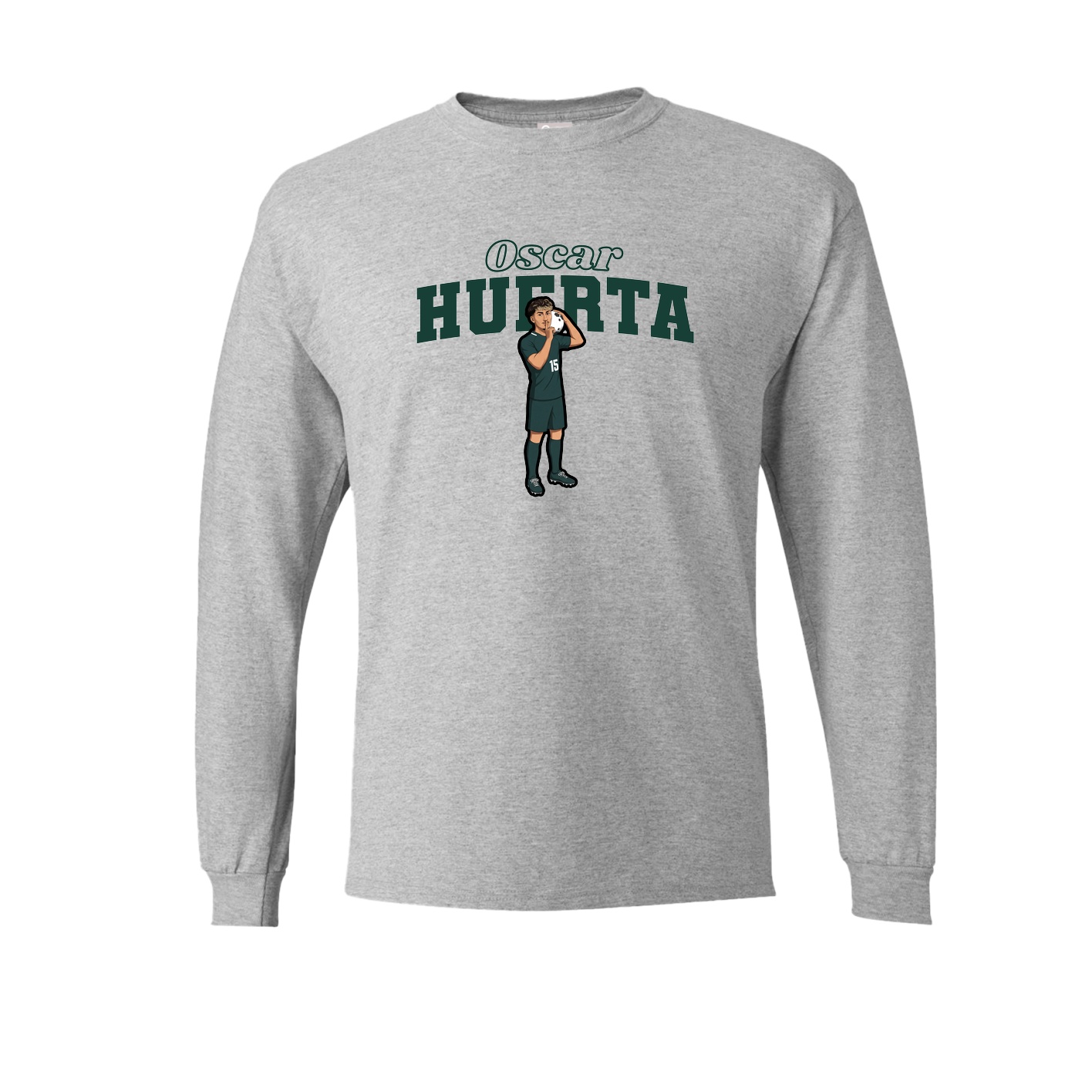 Long Sleeve Tee — Name Arch in Grey