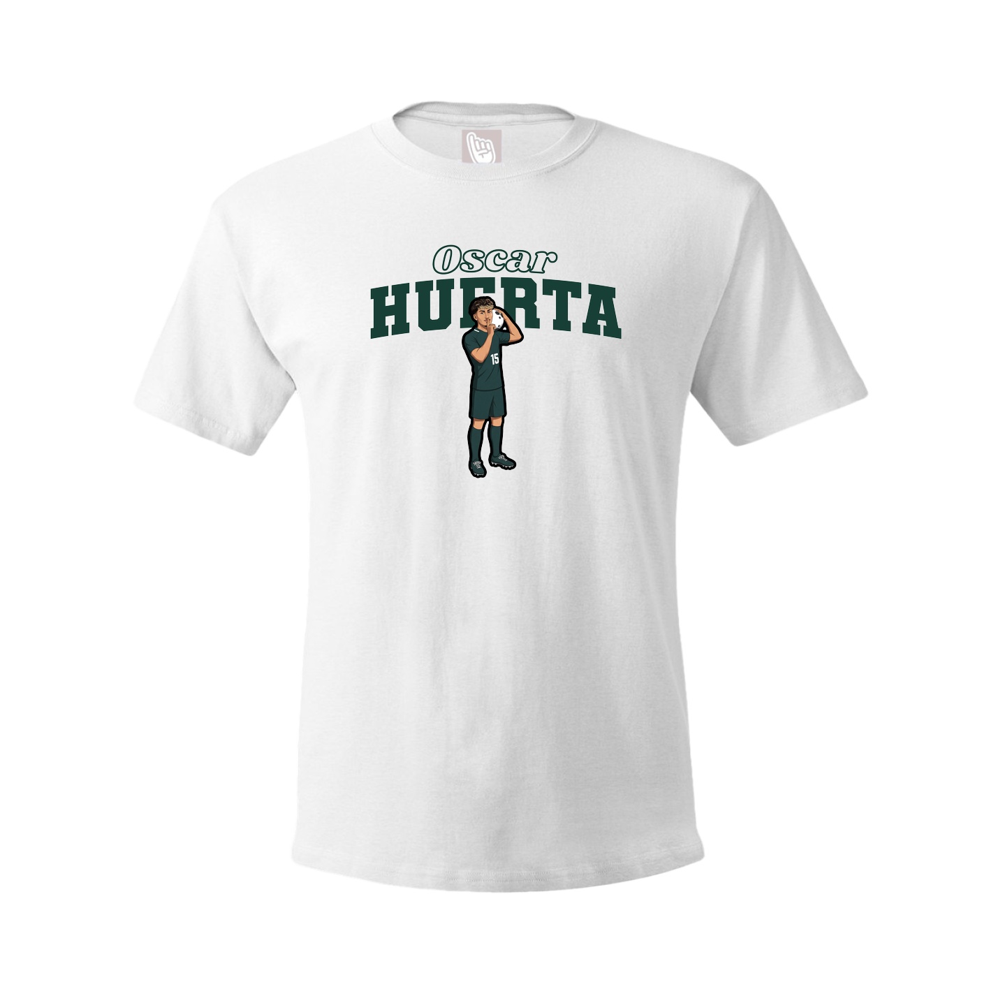Youth Tee — Name Arch in White