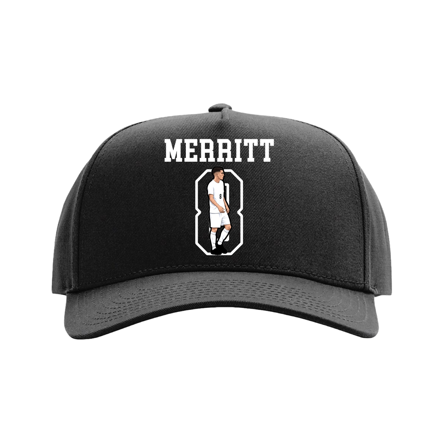 Full Fabric Five-Panel Champ Cap — Shirsey in Black