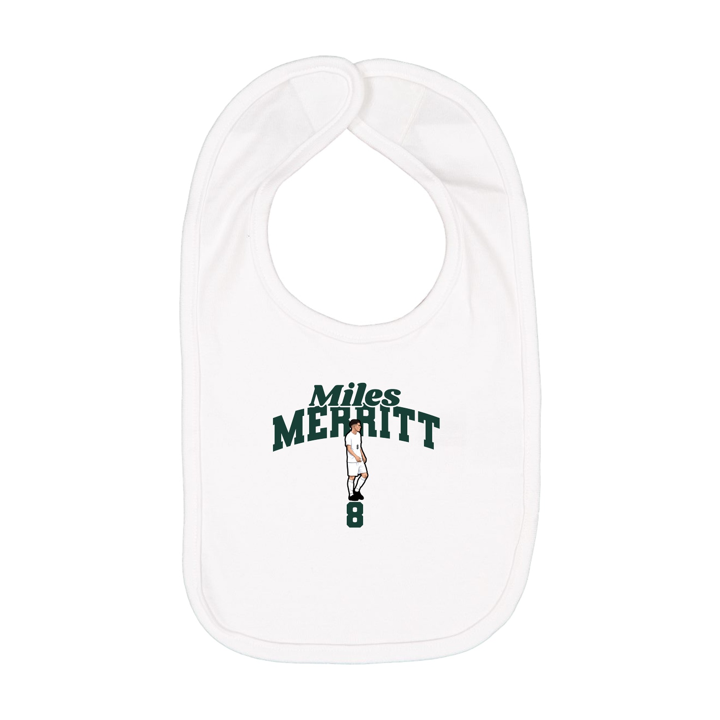 Infant Bib — Signature Arch in White