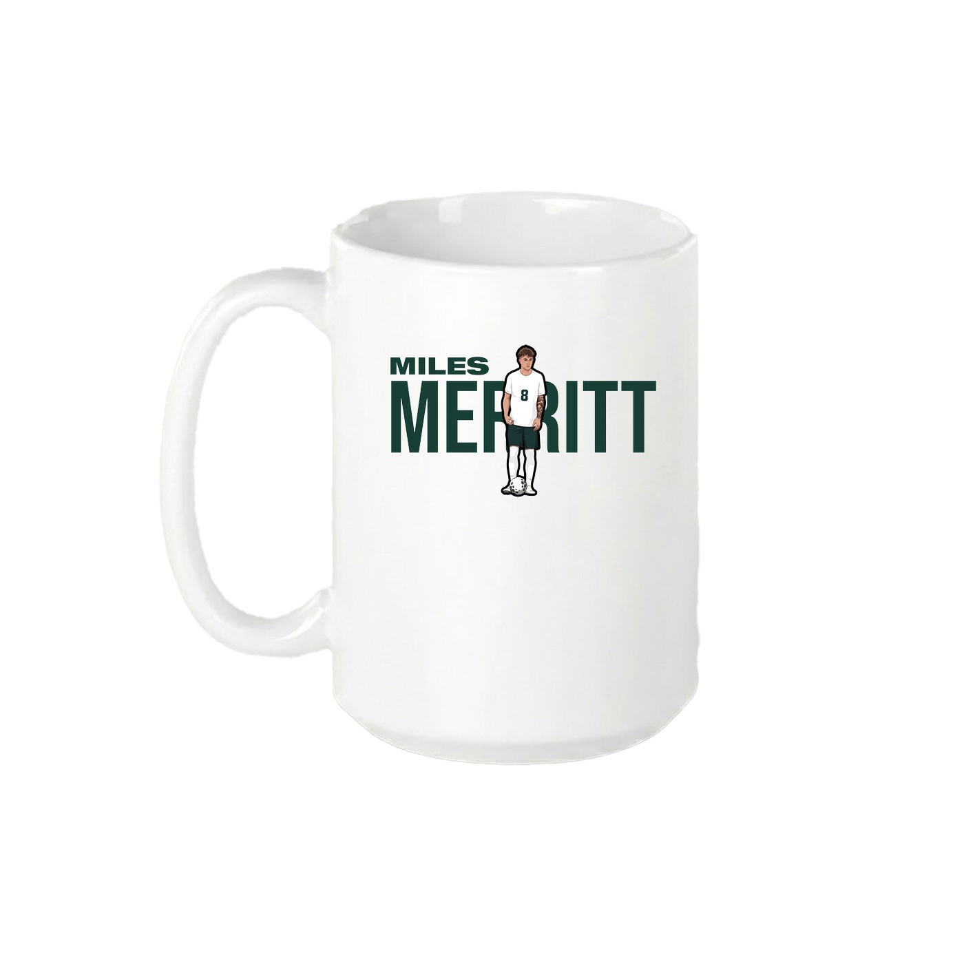 15oz Coffee Mug — Player Name in White
