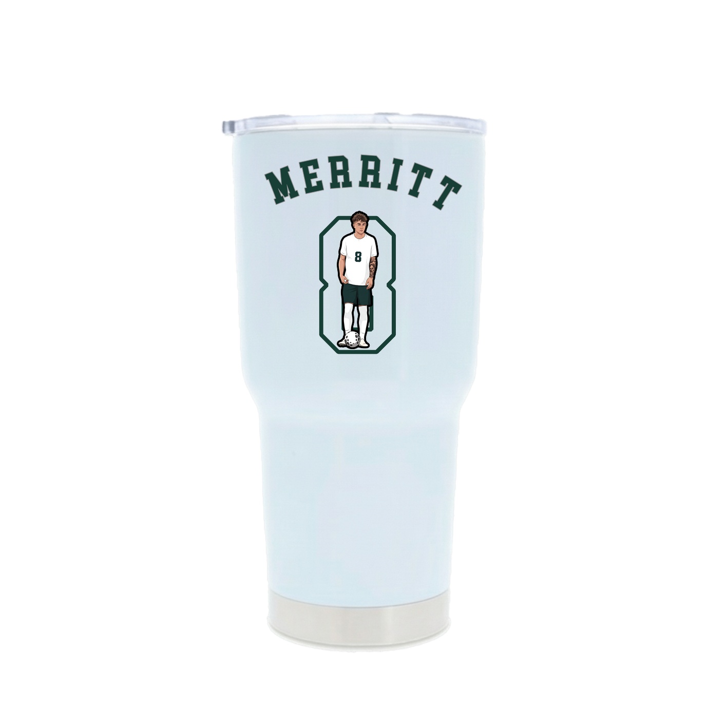 30oz Stainless Steel Tumbler — Shirsey Arch in White