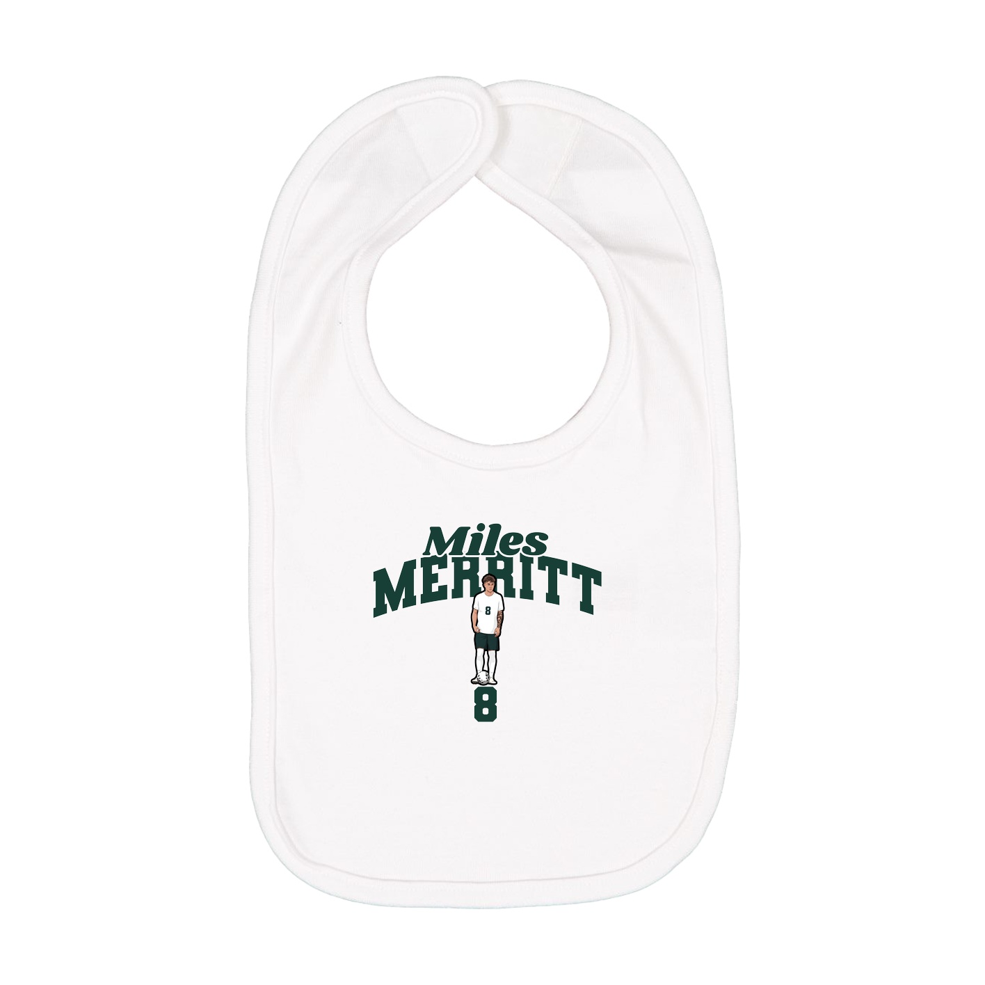 Infant Bib — Signature Arch in White