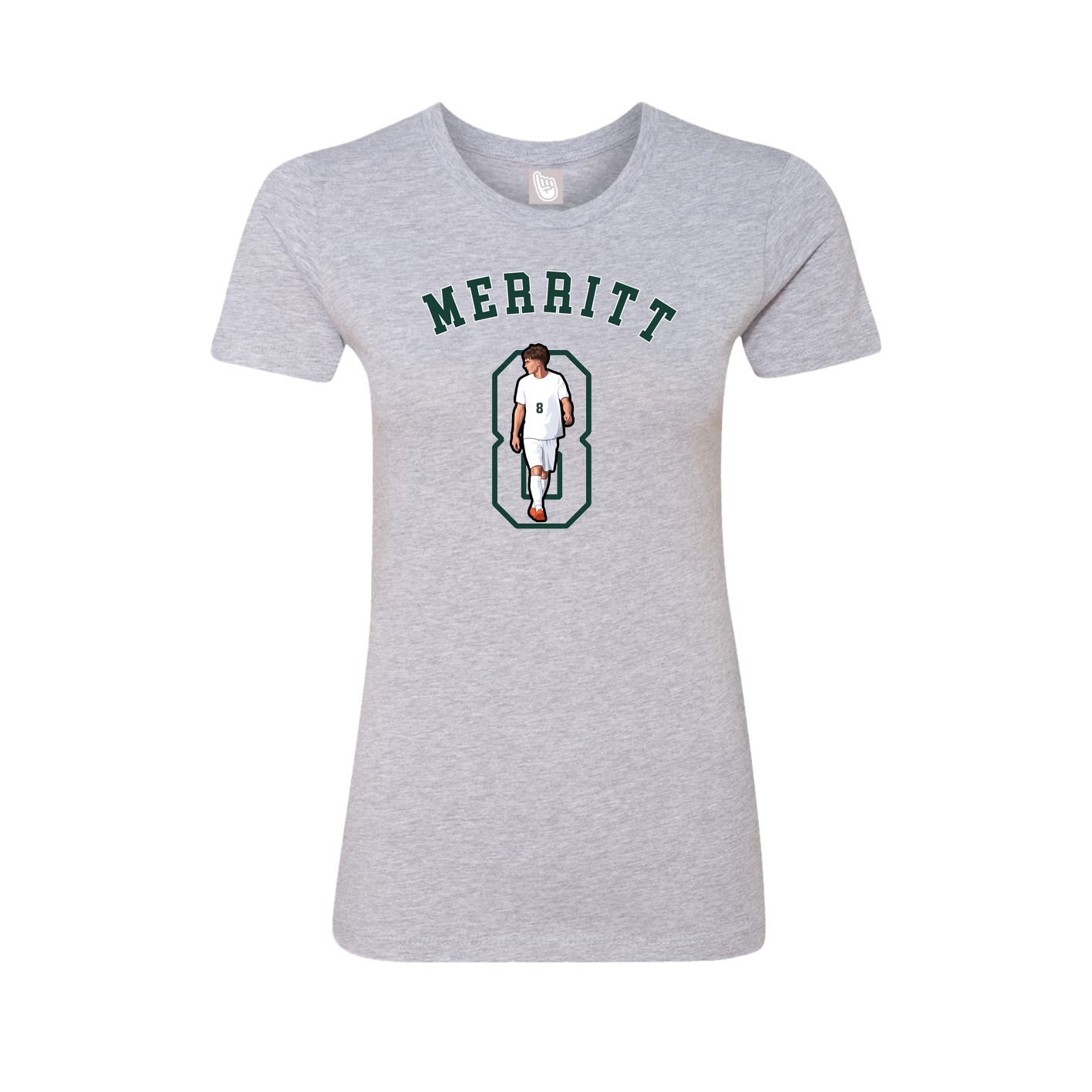Fitted Women's Tee — Shirsey Arch in Grey