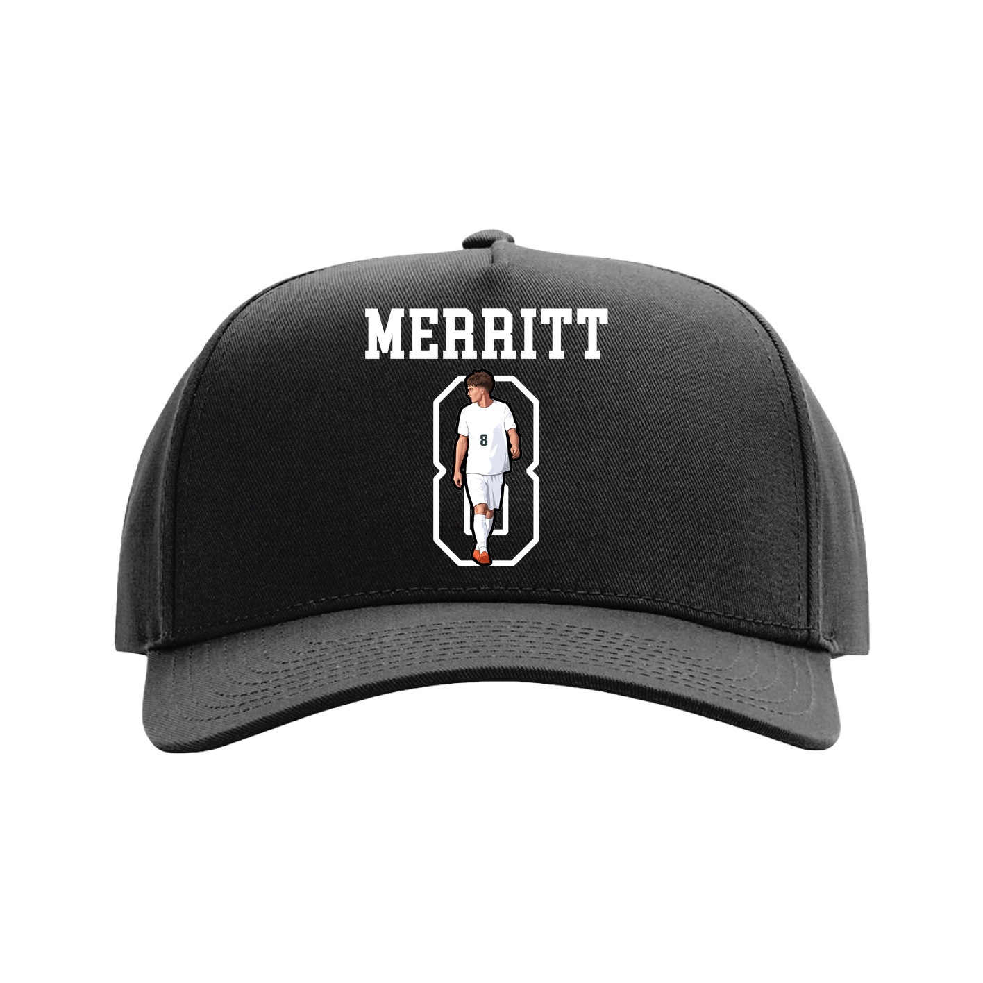 Full Fabric Five-Panel Champ Cap — Shirsey in Black