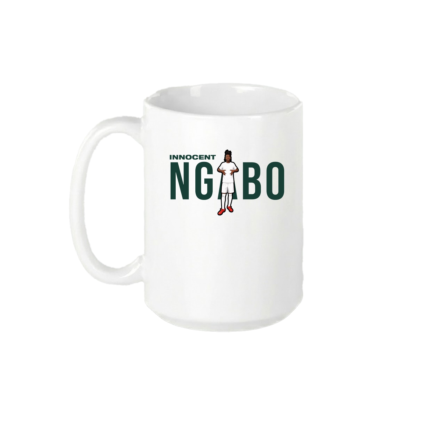 15oz Coffee Mug — Player Name in White
