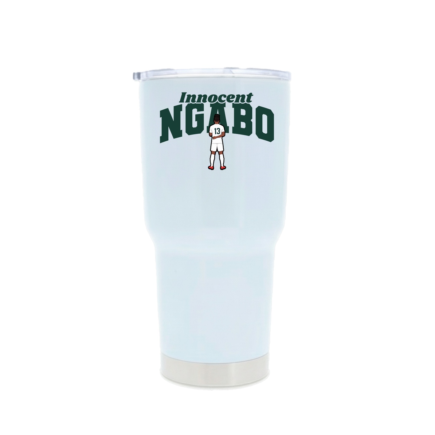 30oz Stainless Steel Tumbler — Signature Arch in White