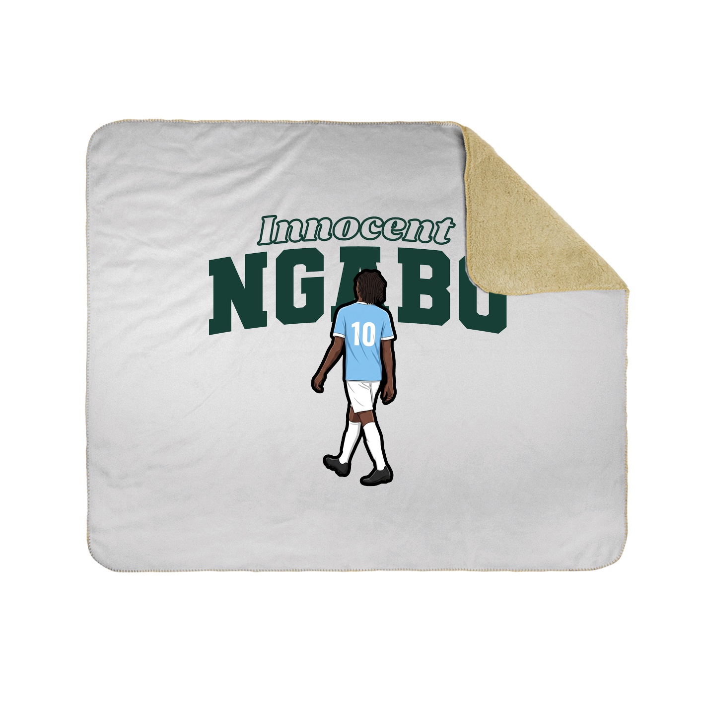Throw Blanket — Name Arch in White