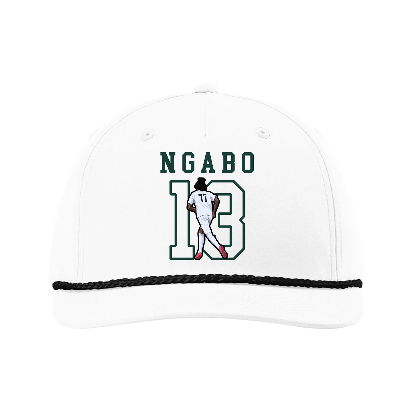 Five-Panel Classic Rope Cap — Shirsey in White