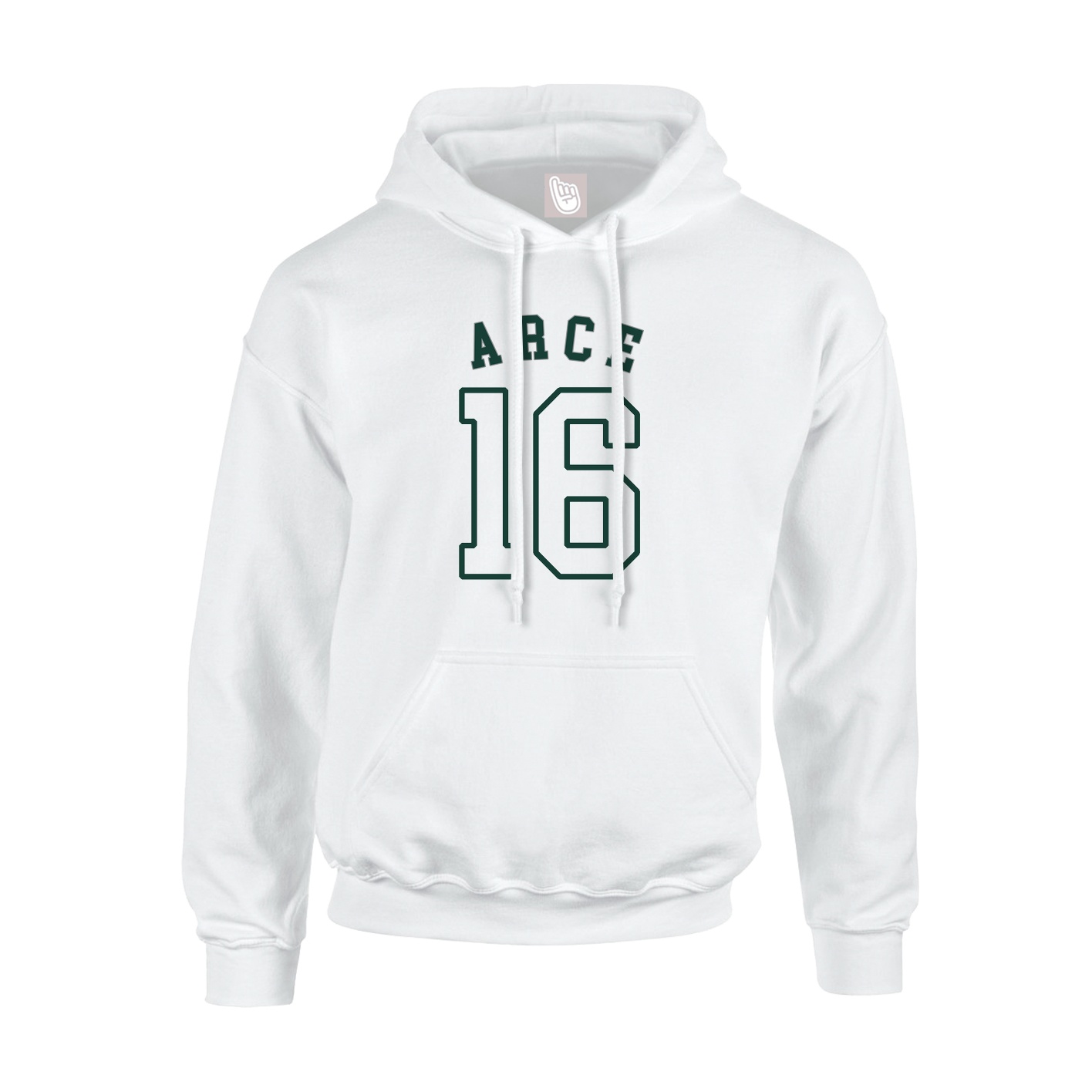 Youth Hoodie — Shirsey Arch in White