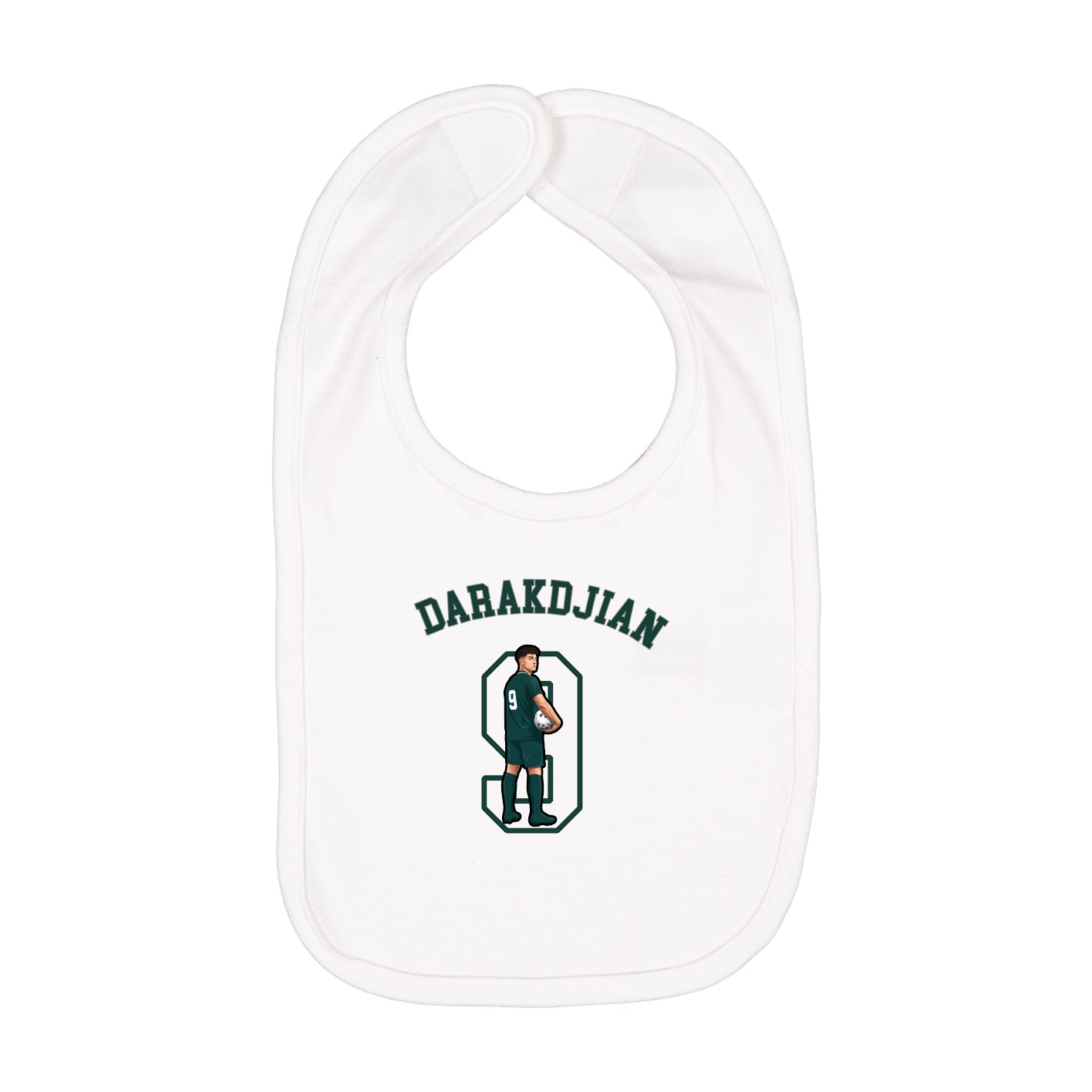 Infant Bib — Shirsey Arch in White