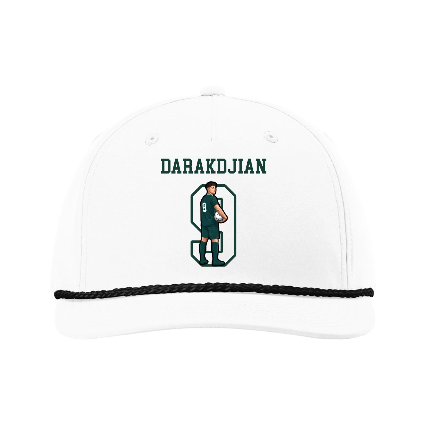 Five-Panel Classic Rope Cap — Shirsey in White