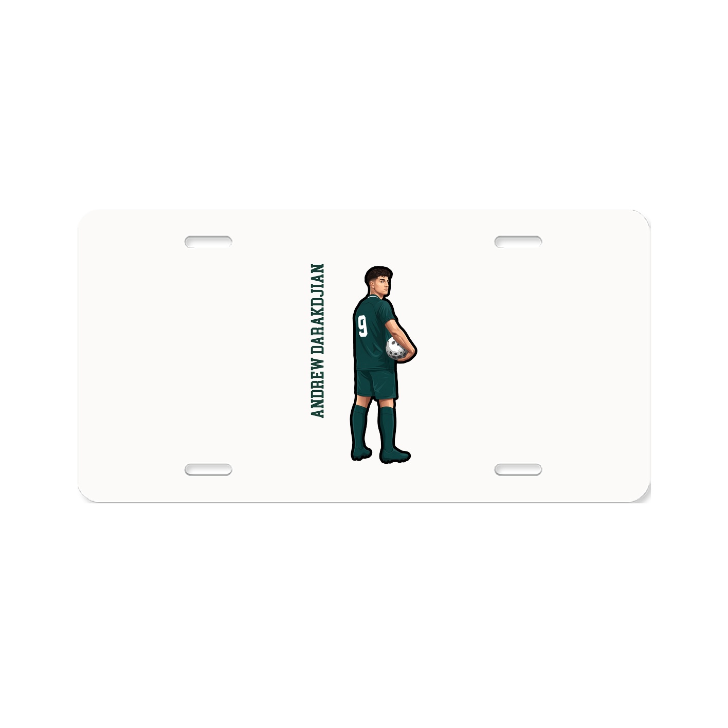 License Plate — Name Vertical in Classic