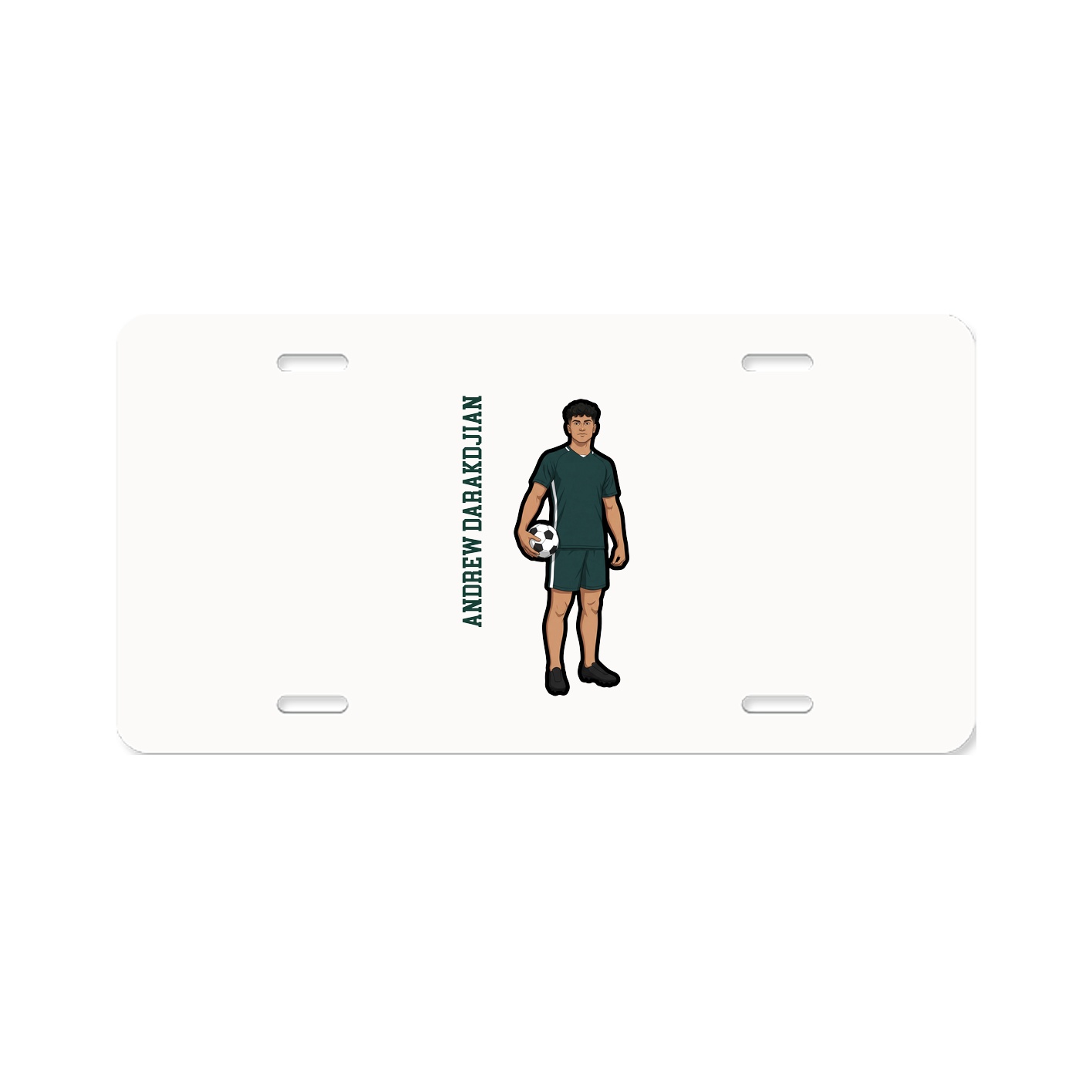 License Plate — Name Vertical in Classic