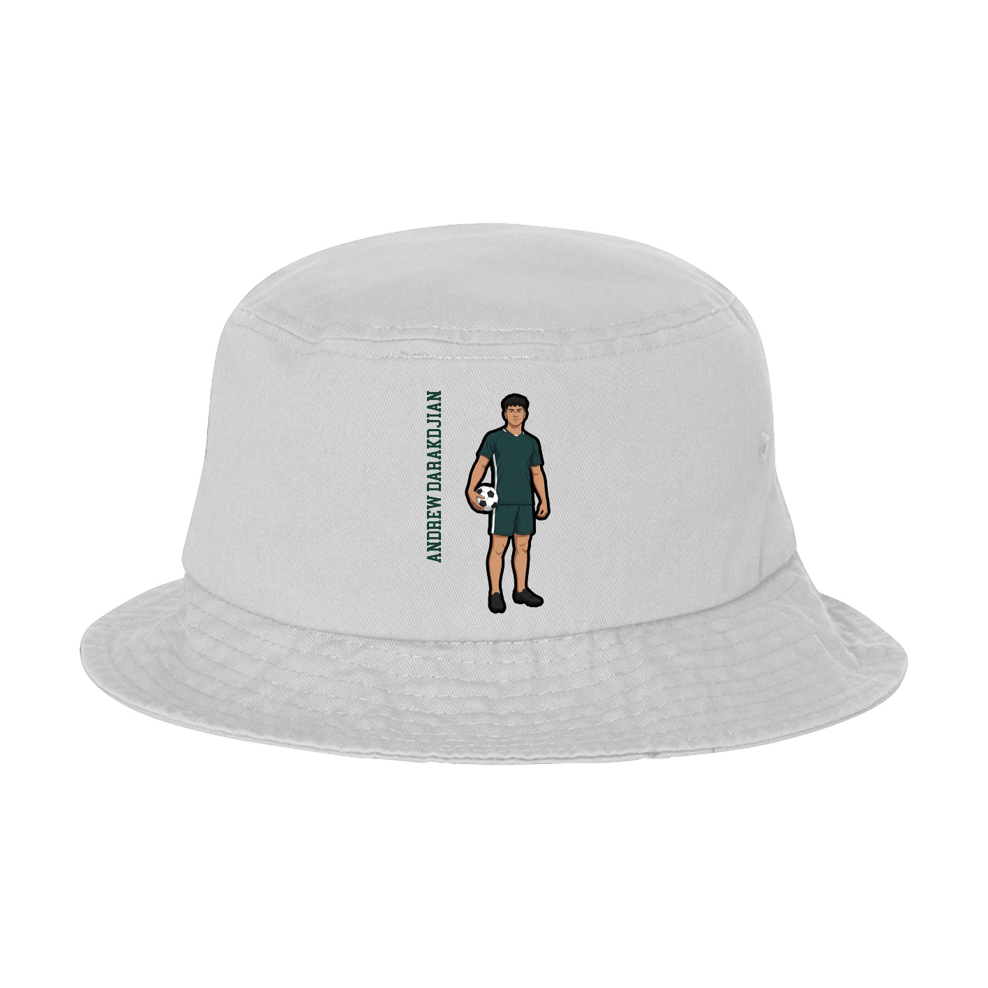 Bucket Cap — Name Vertical in White