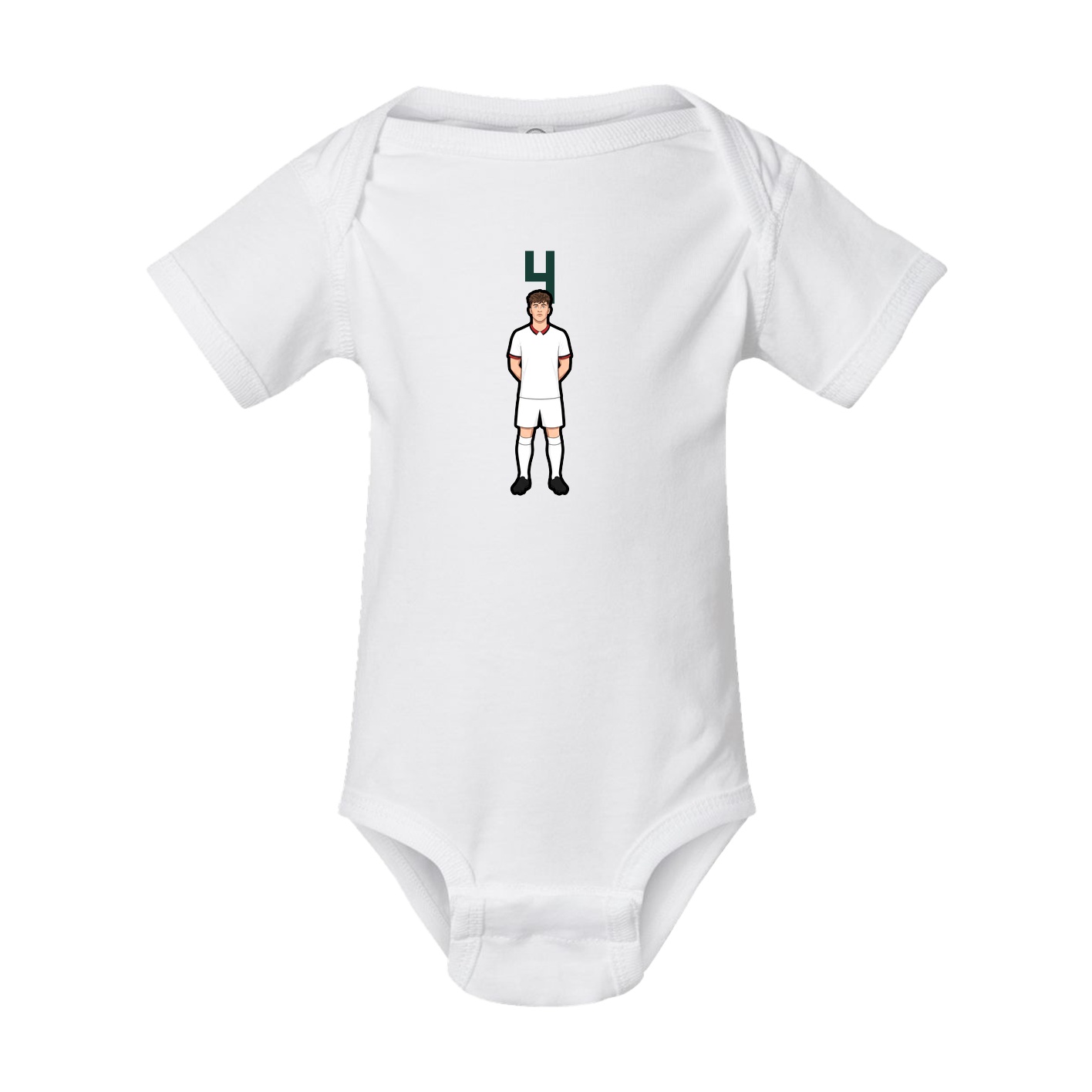 Baby Onesie — Number Top in White