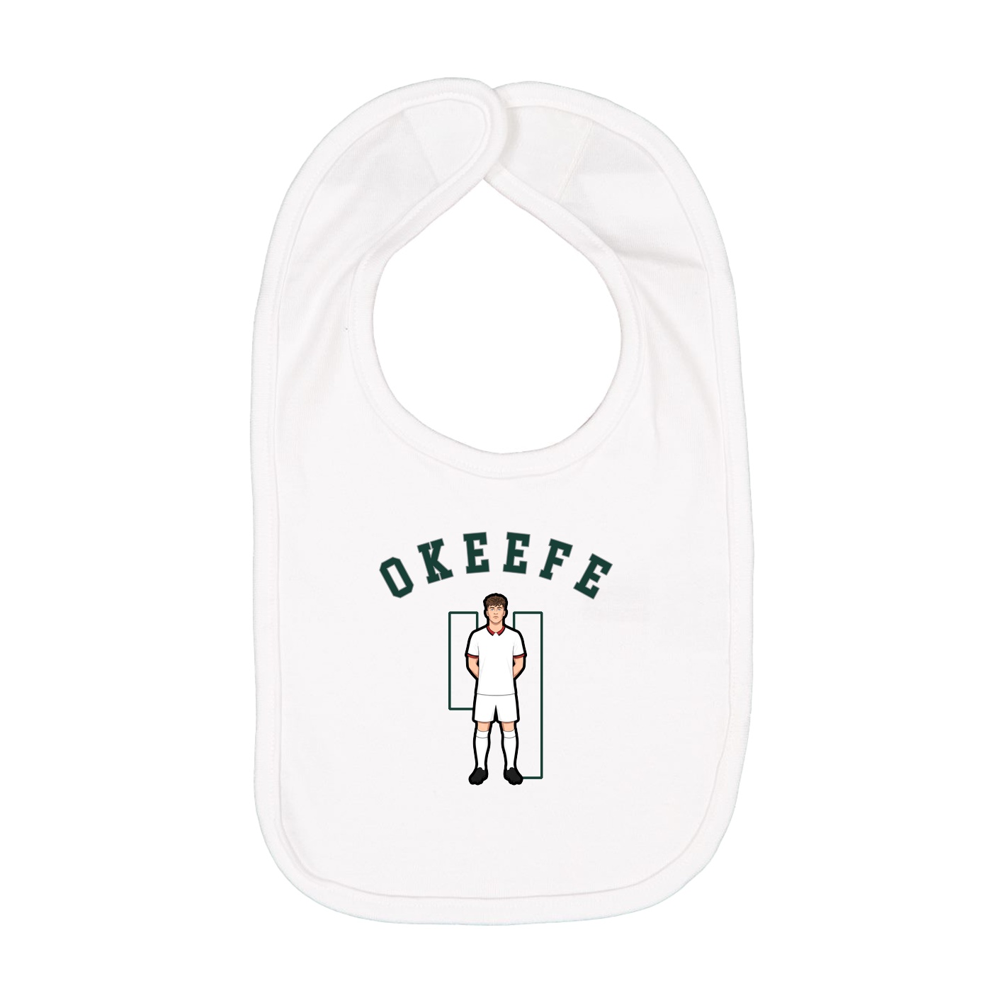 Infant Bib — Shirsey Arch in White