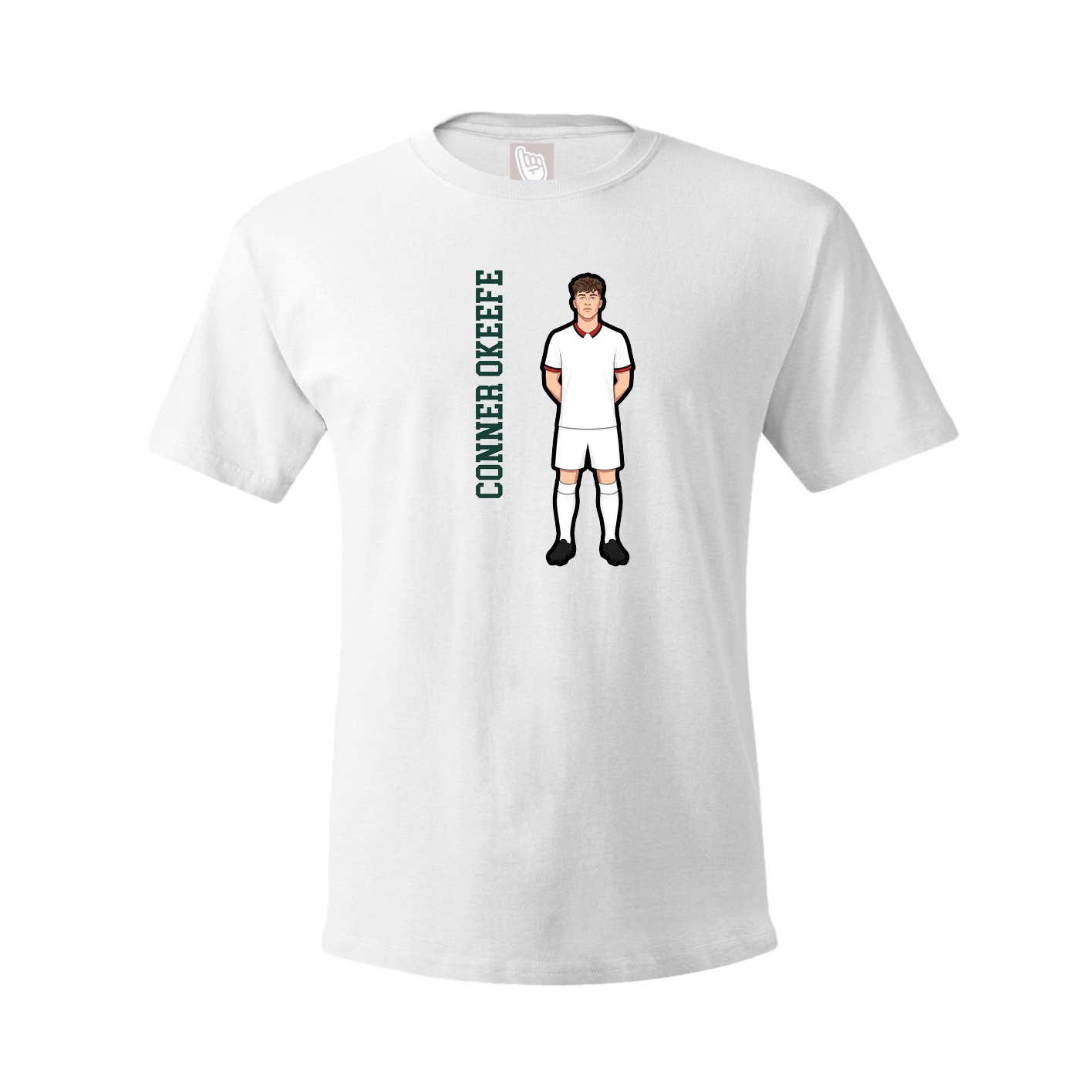 Tee — Name Vertical in White
