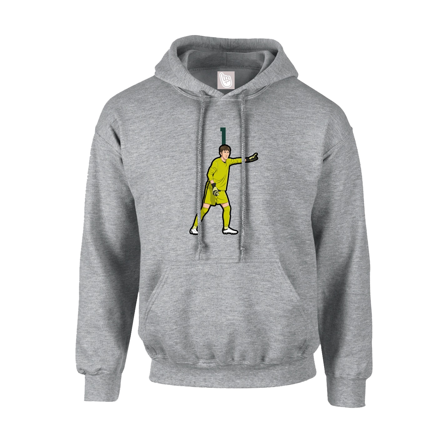 Hoodie — Number Top in Grey